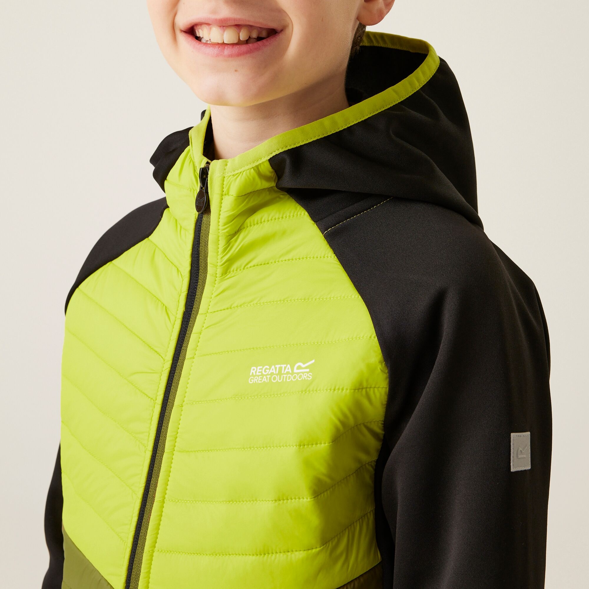 Kids' Kielder Hybrid VIII Jacket | Black Citron Lime