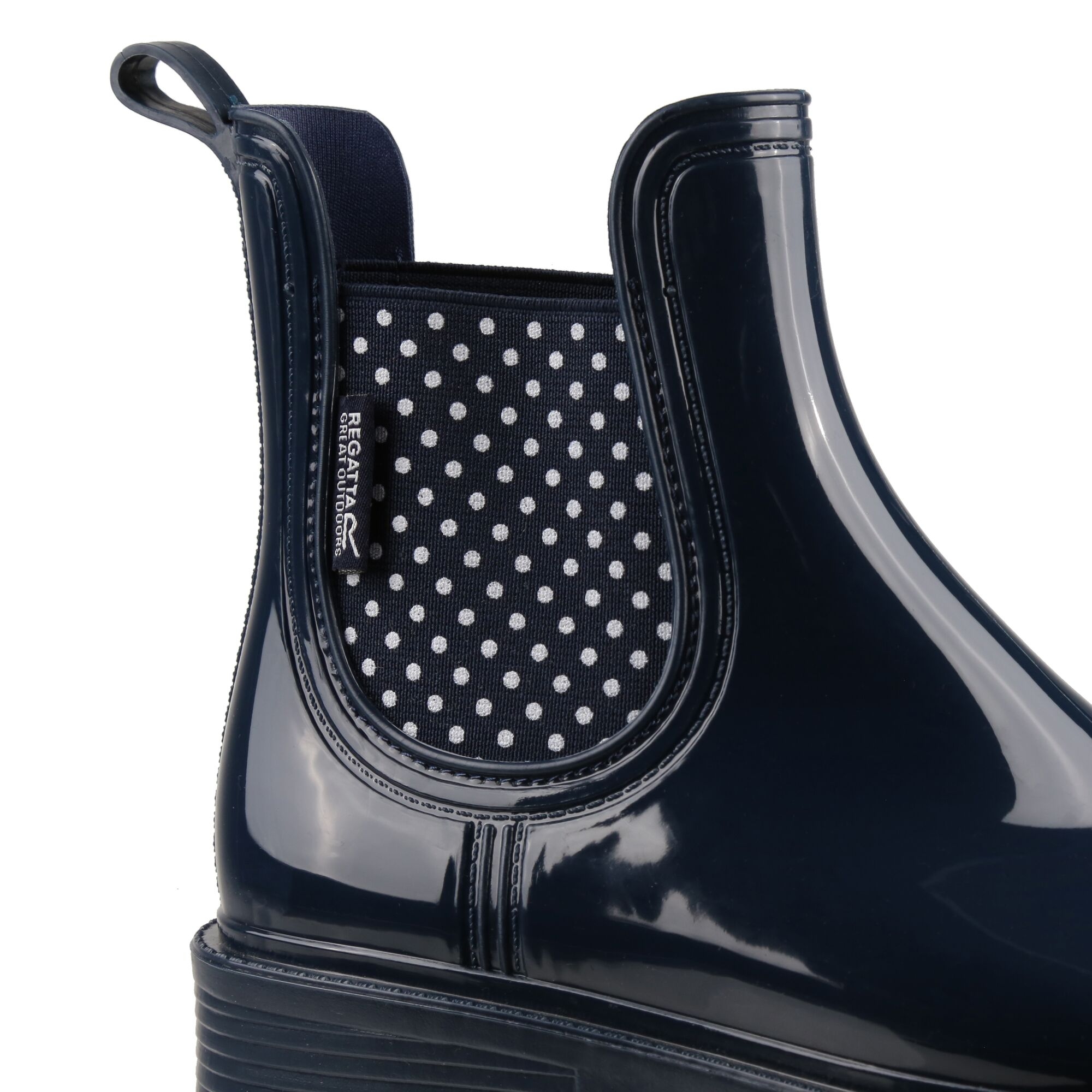 Lady Harriett II Ankle Wellies | Navy White Sand