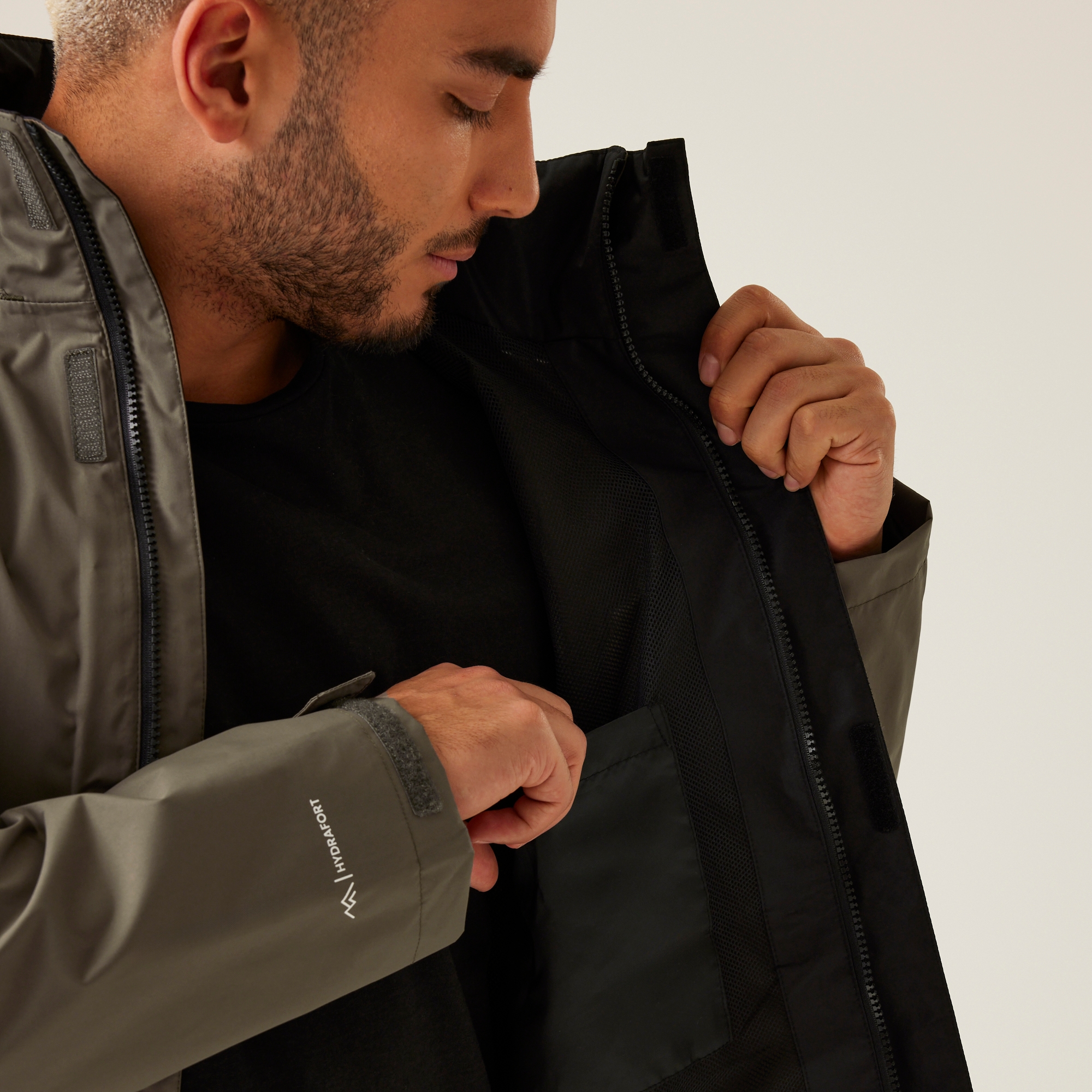 Men's Matt Waterproof Jacket | Crocodile Black