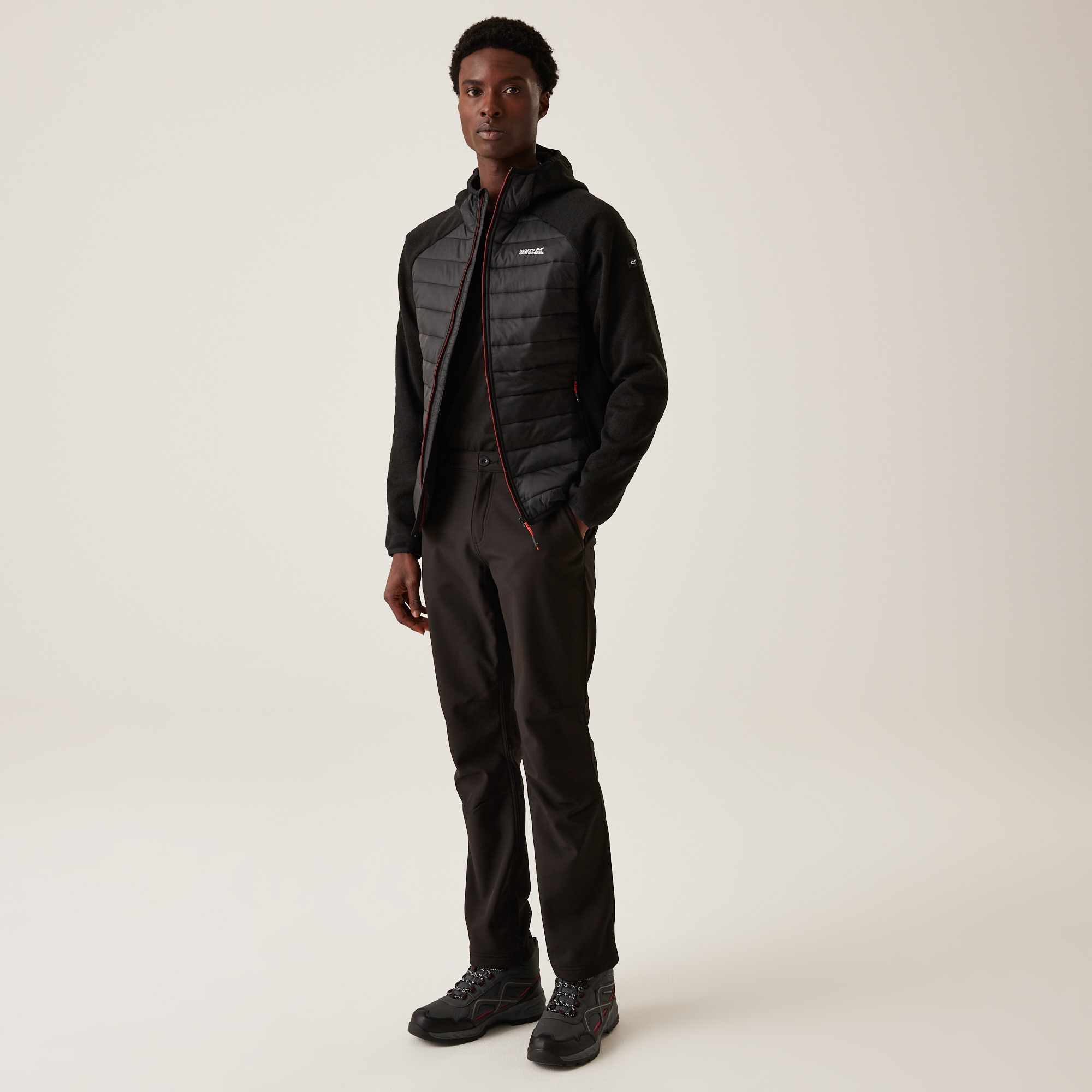Men's Newhill Hybrid Jacket | Black Red Ochre