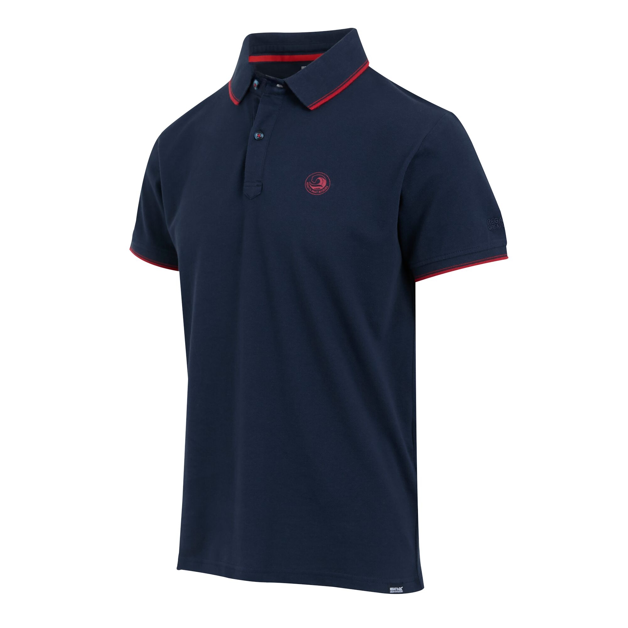 Men's Tadeo II Polo Shirt | Navy Poppy Red Tipping