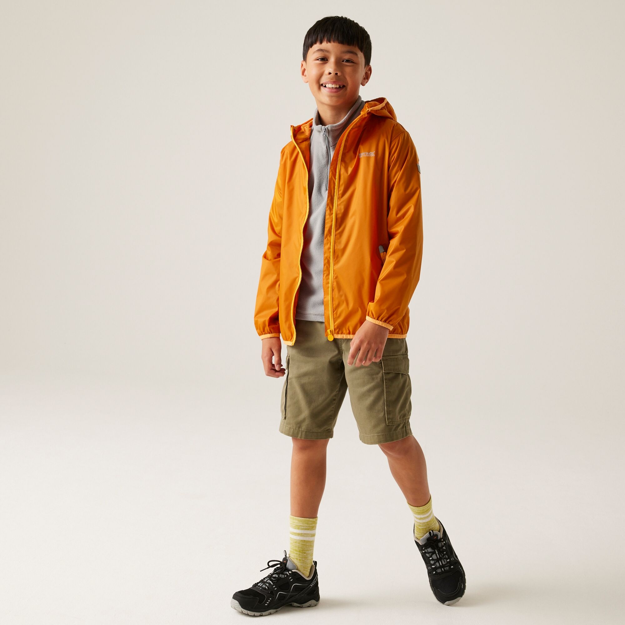 Kids' Lever II Waterproof Packaway Jacket | Fox Bright Marigold
