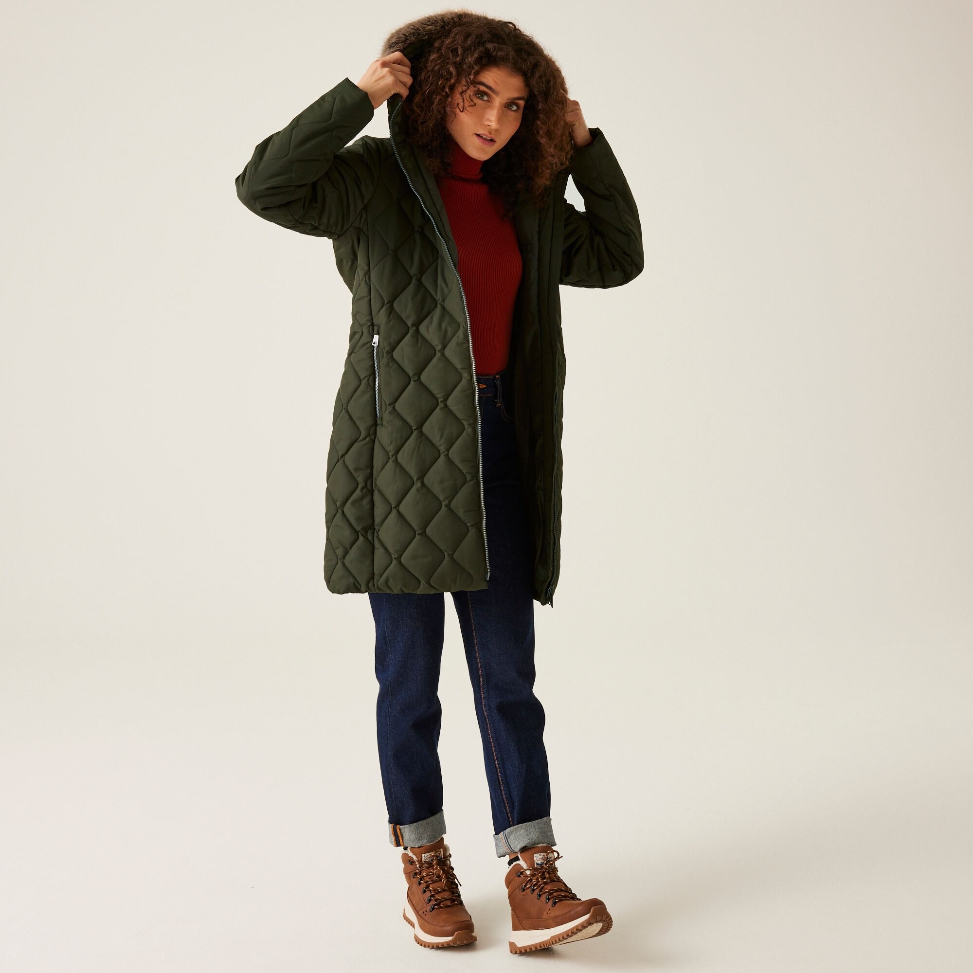 Women's Fritha III Insulated Parka Jacket | Dark Khaki