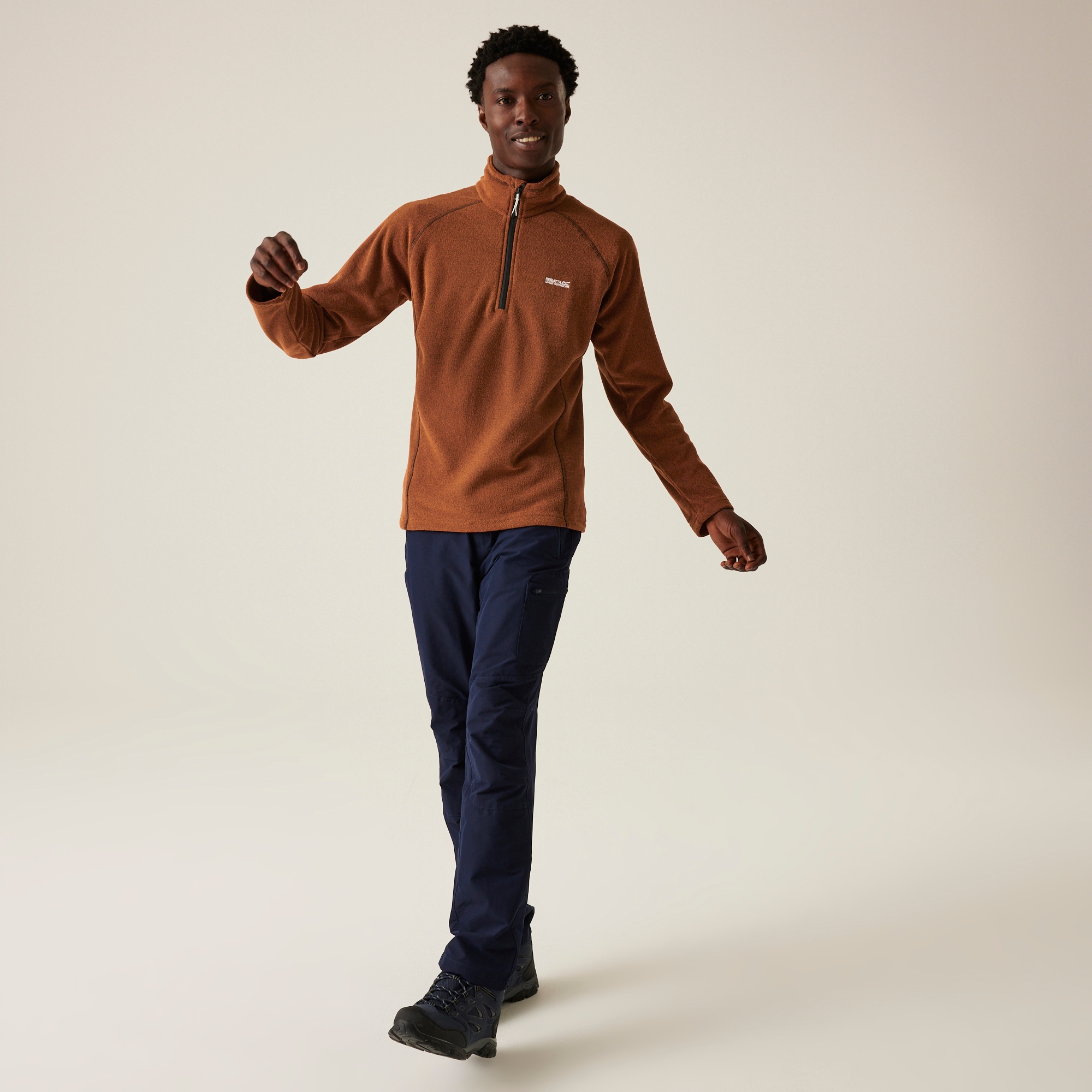 Men's Kenger Half Zip Midweight Fleece | Burnt Copper