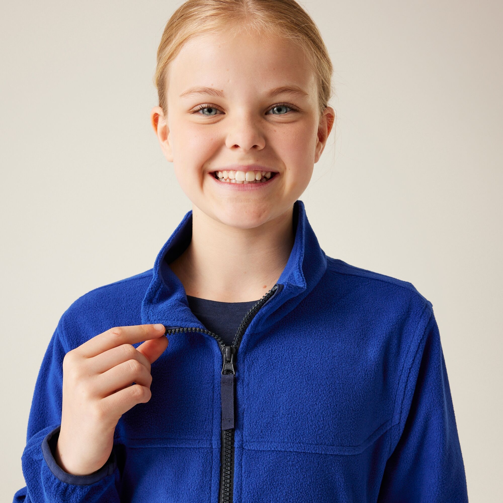 Kids' Full Zip Micro Fleece | New Royal