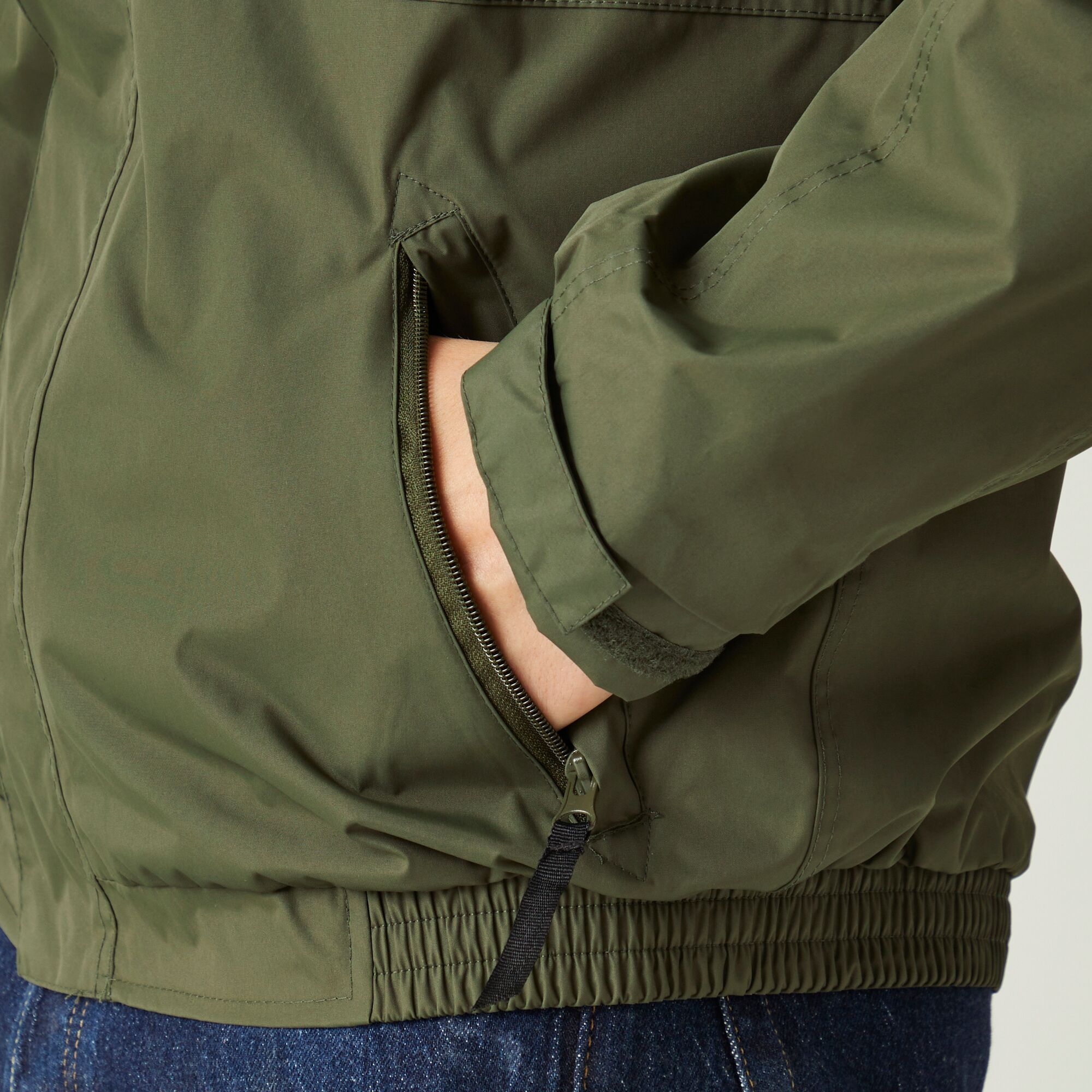 Men's Dover Fleece Lined Waterproof Insulated Bomber Jacket | Dark Khaki Marl Black