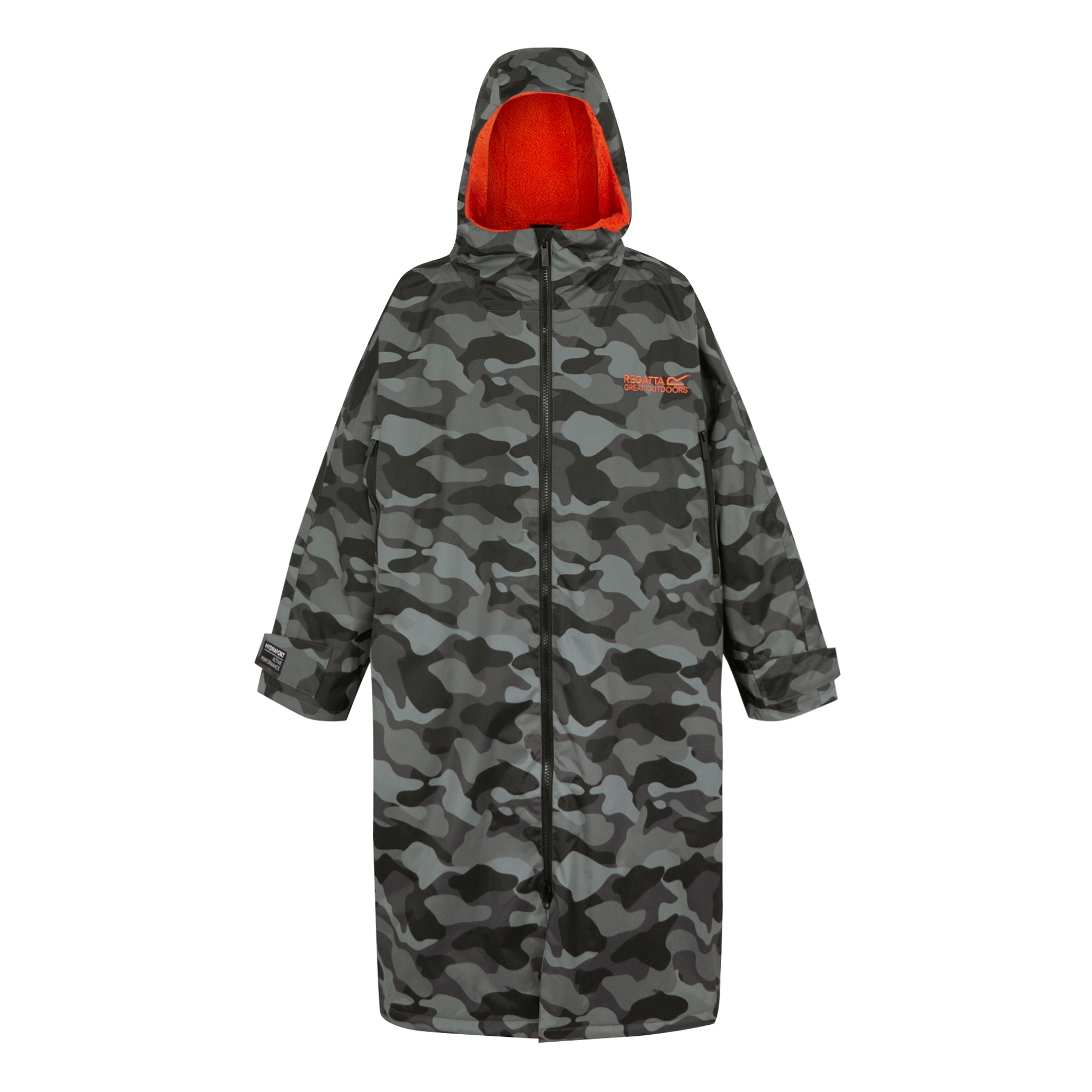 Adult's Waterproof Changing Robe | Grey Black Camo