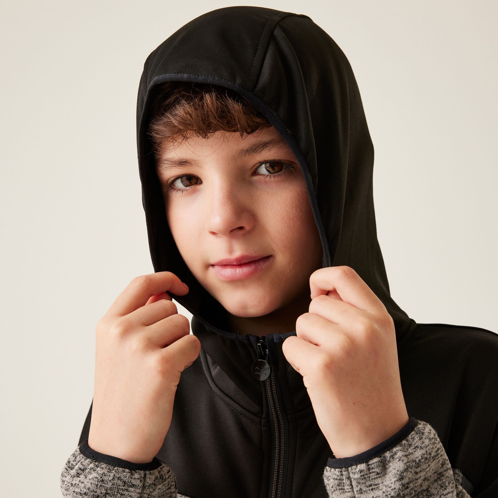 Kids' Dissolver IXI Full Zip Fleece | Mineral Grey Black