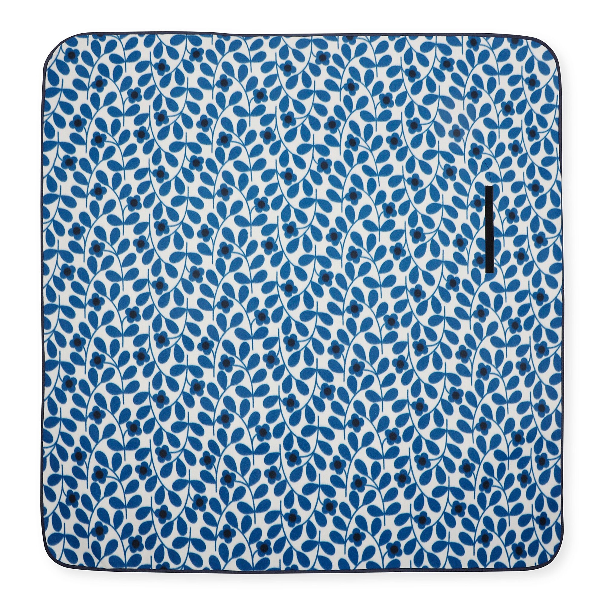 Orla Kiely Printed Picnic Blanket | Jasmine Flower Blue