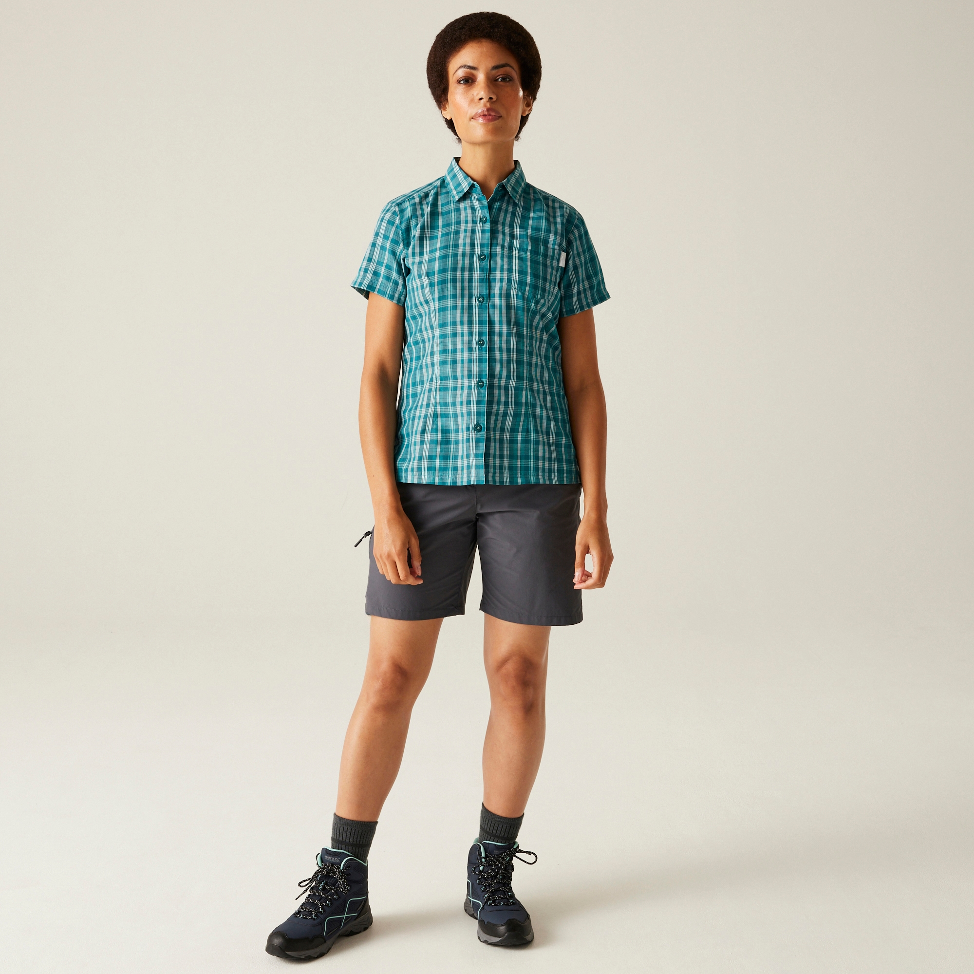 Women's Mindano VIII Short Sleeve Shirt | Exotic Plume Check