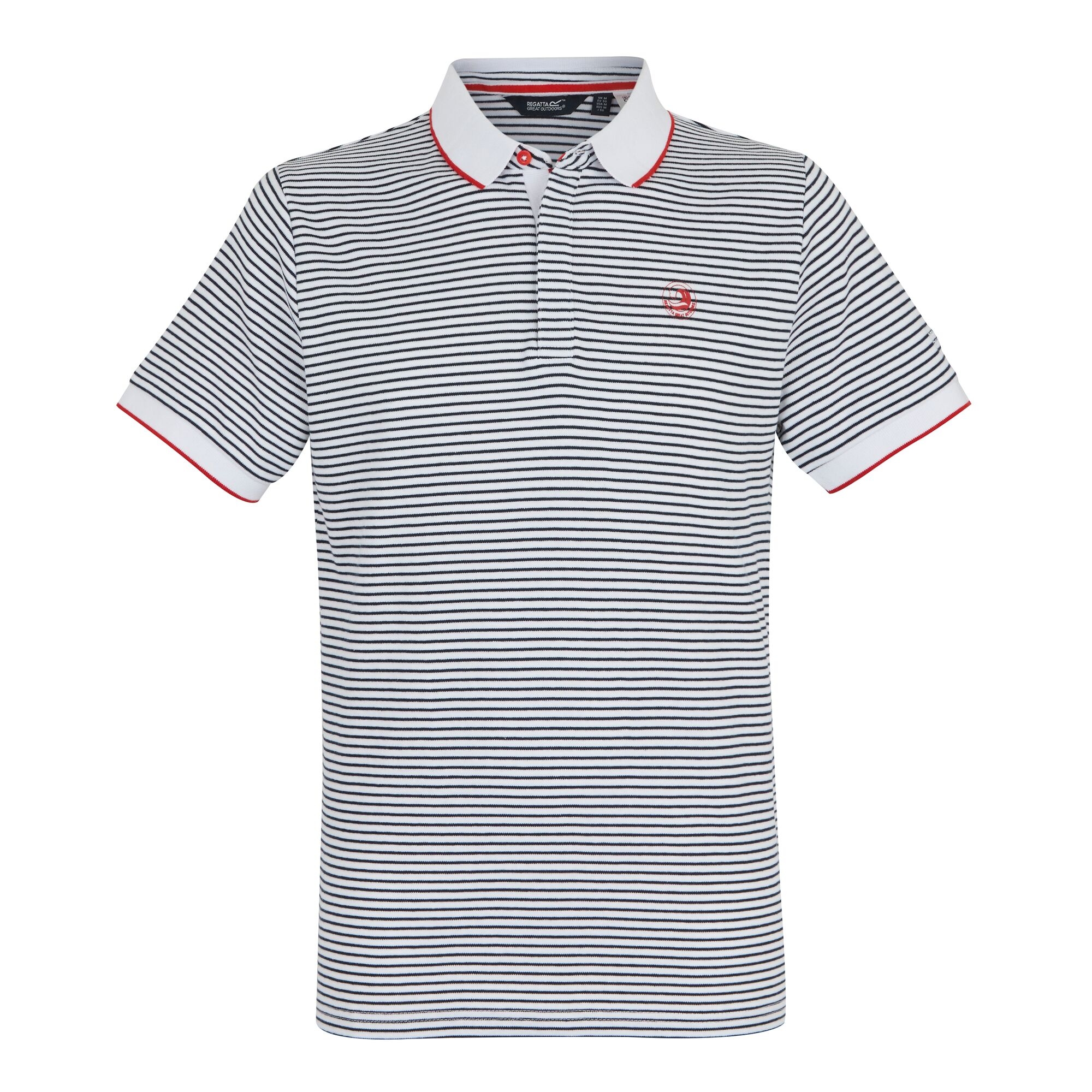 Men's Tiver Polo Shirt | White Navy Stripe
