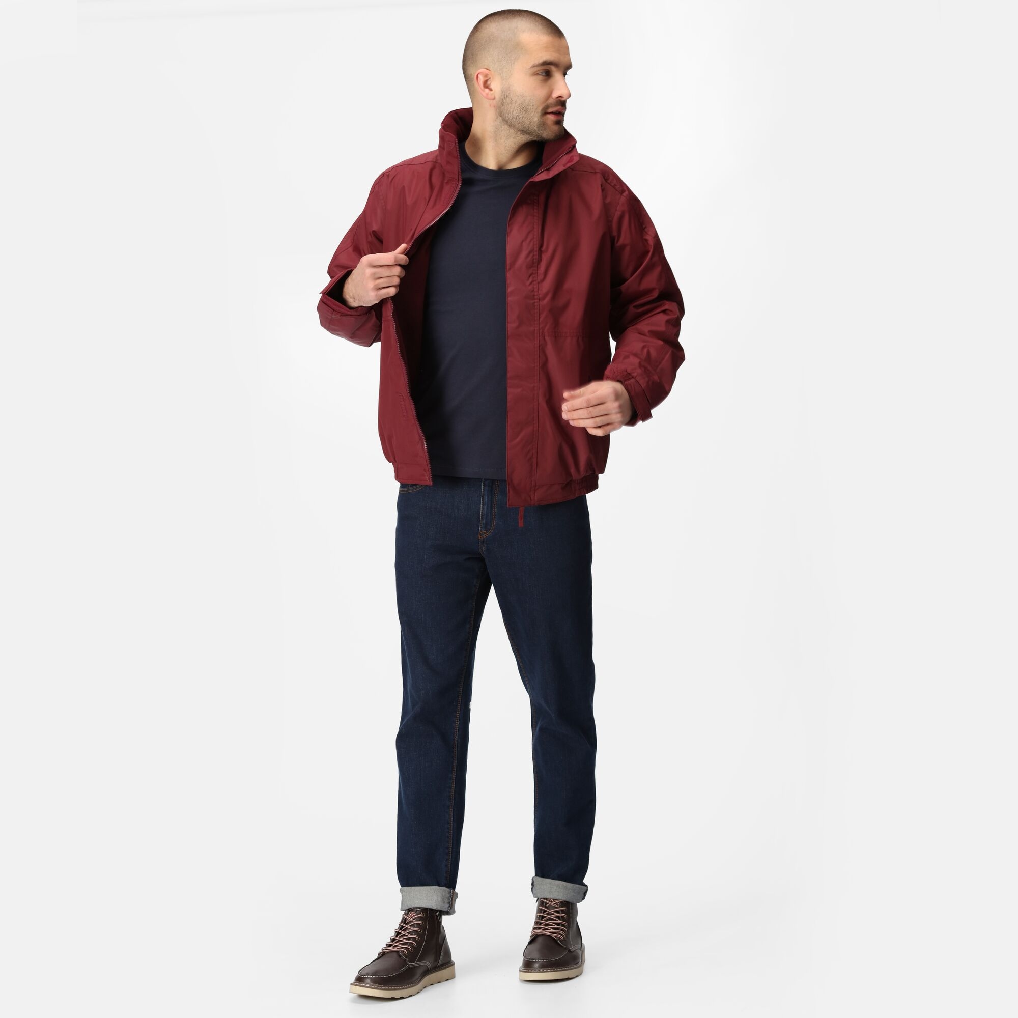 Men's Dover Fleece Lined Waterproof Insulated Bomber Jacket | Burgundy