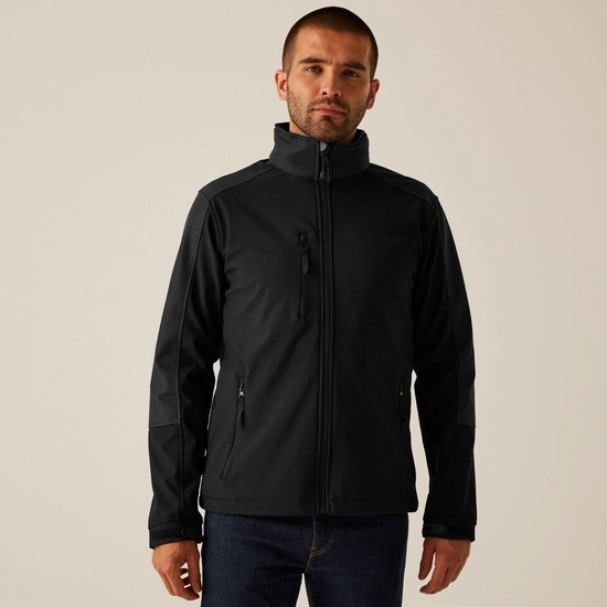Men's Hydroforce 3 Layer Membrane Hooded Softshell Jacket | Black