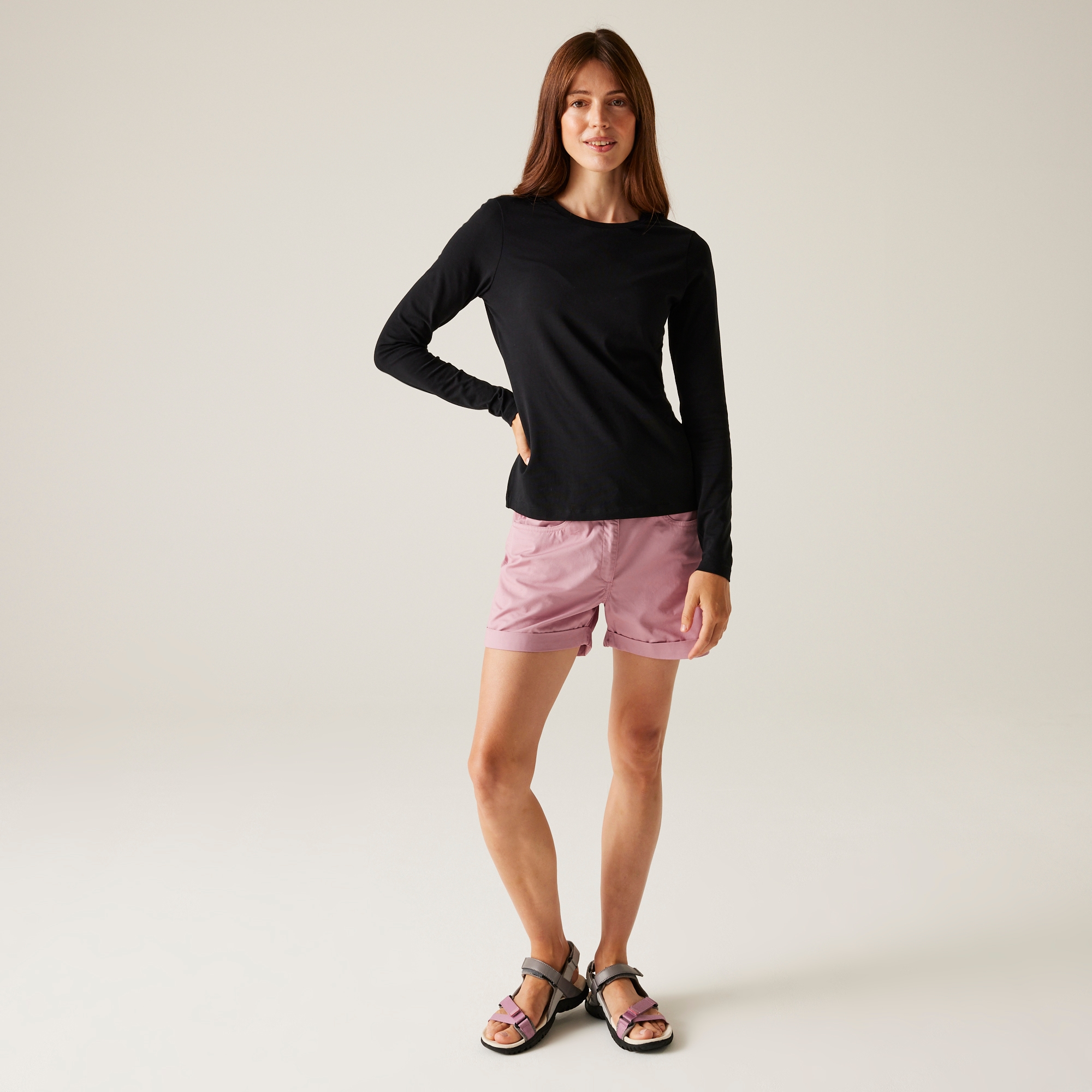 Women's Pemma Casual Chino Shorts | Lilas