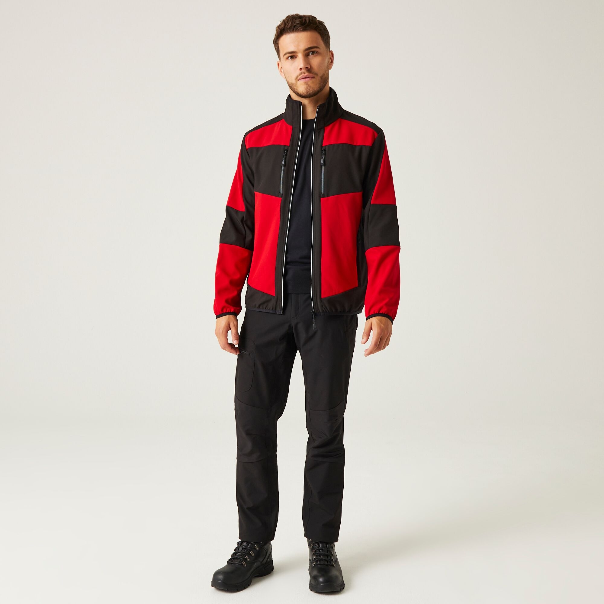 Men's E-Volve 2 Layer Softshell Jacket | Classic Red Black