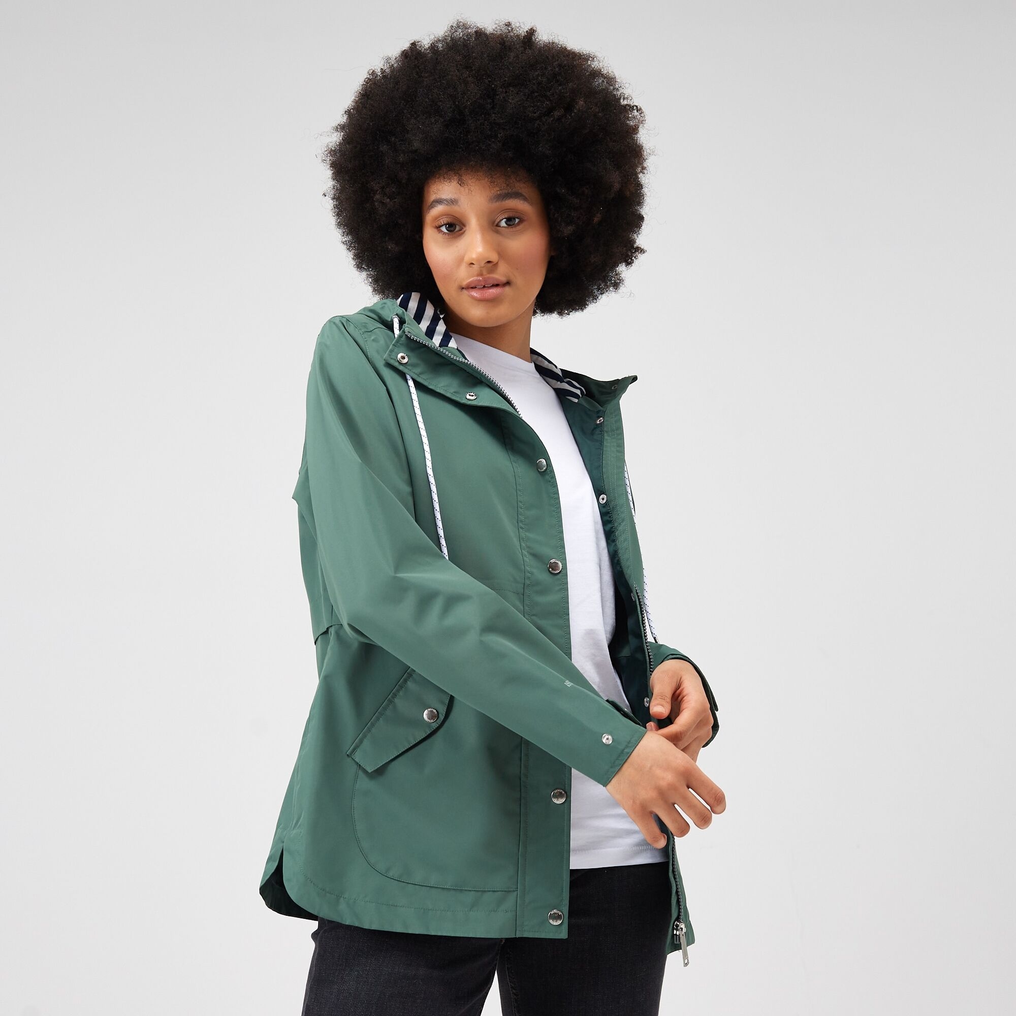 Women's Bayla Waterproof Rain Jacket | Dark Forest Green