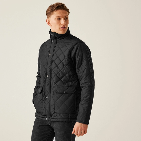 Men's Diamond Insulated Quilted Jacket | Navy