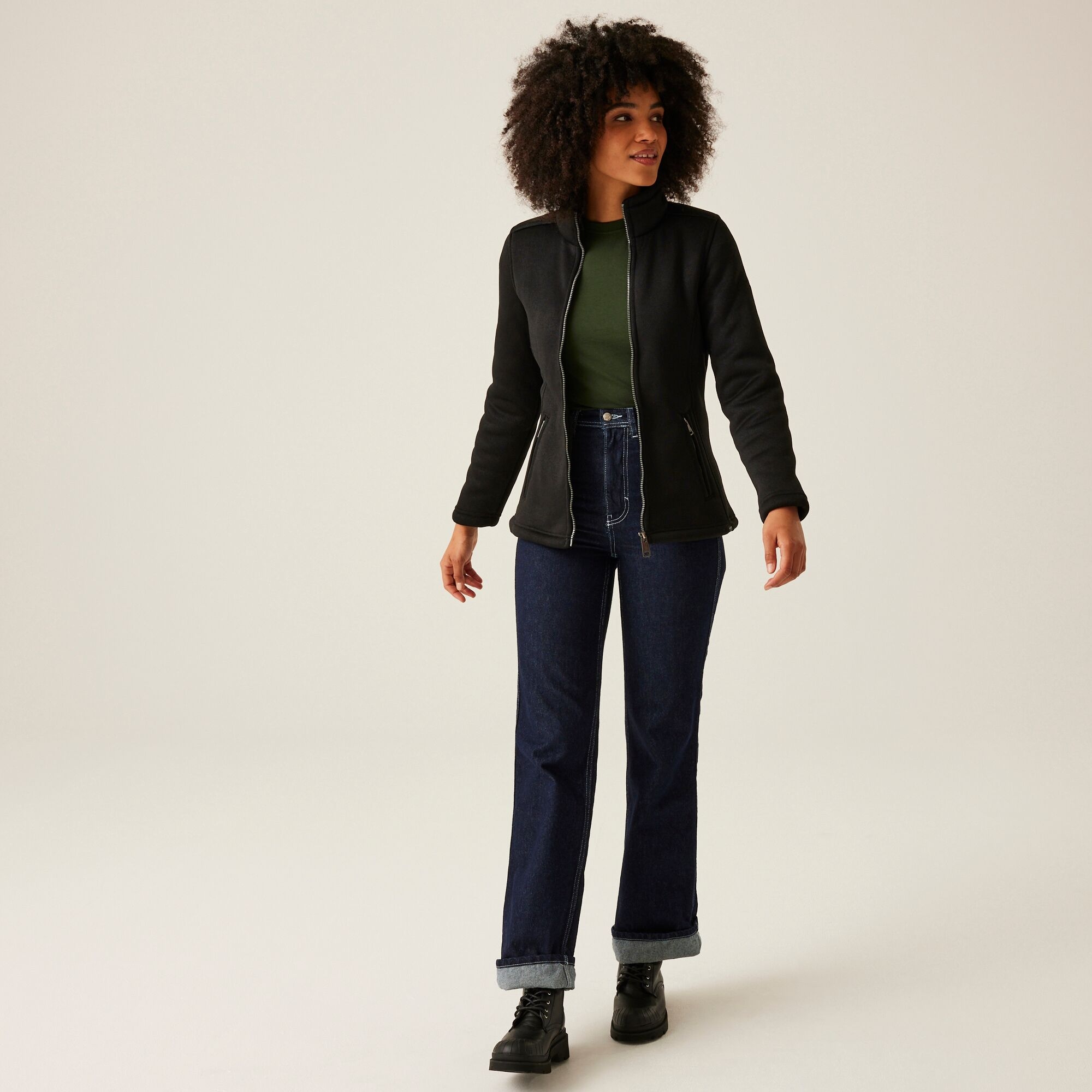 Women's Razia II Full Zip Bonded Fleece | Black Black