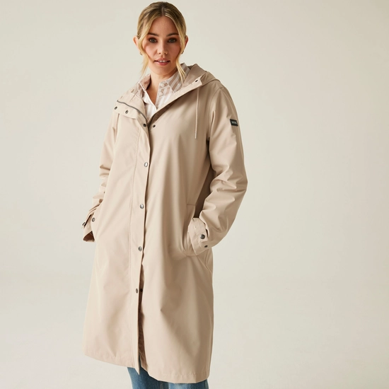 Women's Reinna Long Waterproof Jacket | White Pepper
