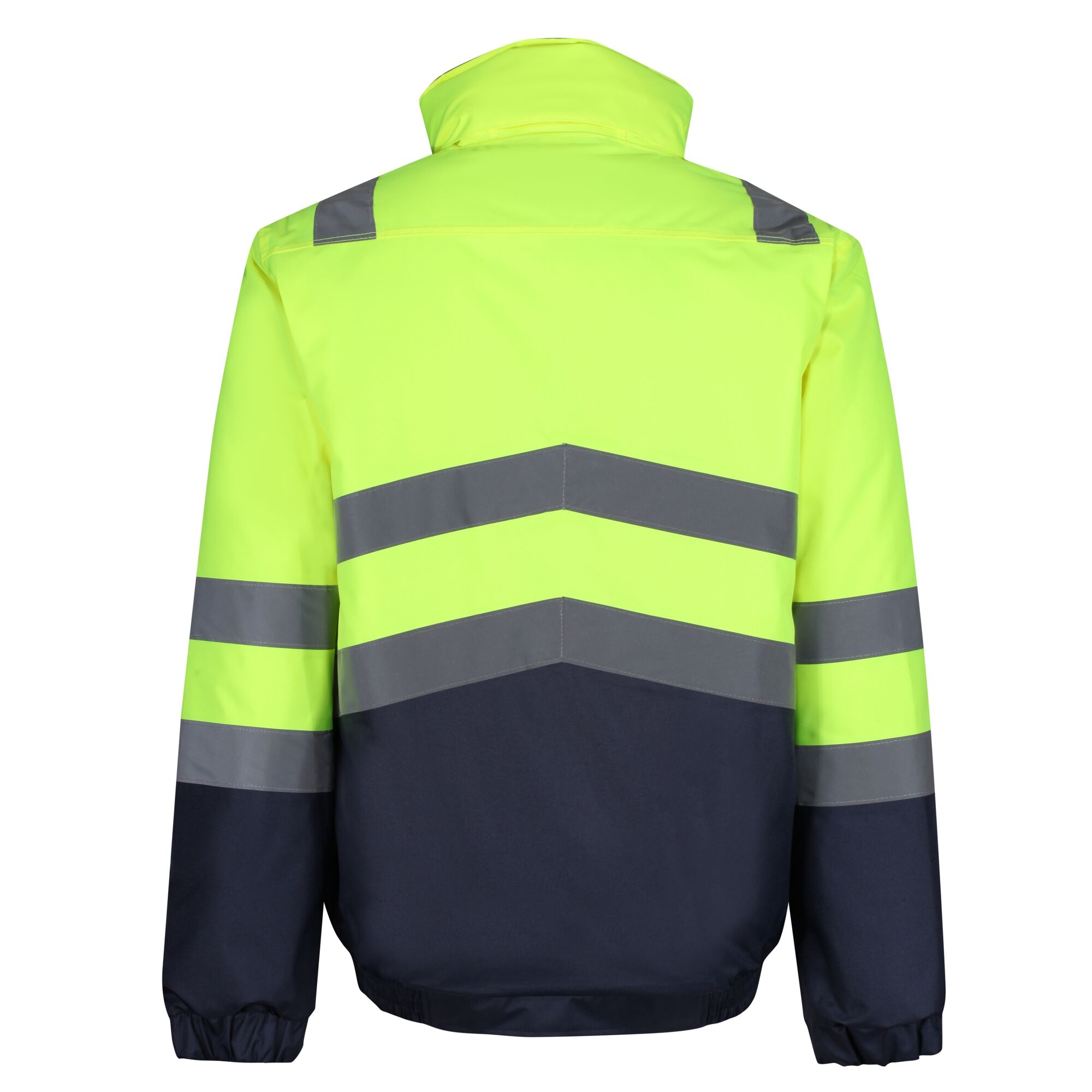 Men's Waterproof Hi-Vis Bomber Jacket | Yellow Navy