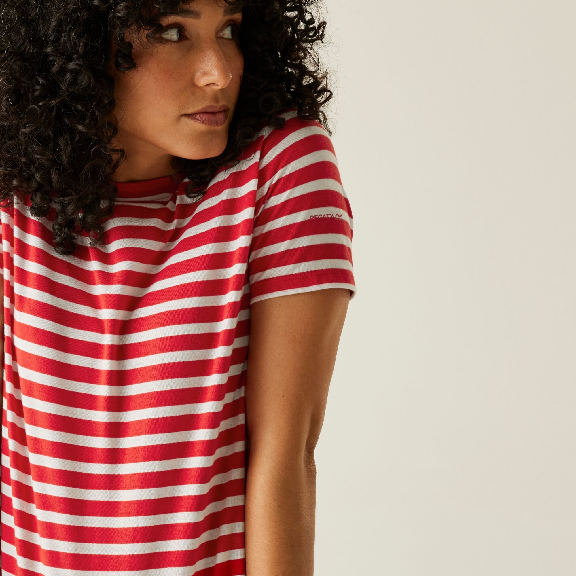 Women's Bayletta Short Sleeve T-Shirt | High Risk Red White Stripe