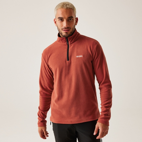 Men's Thompson Lightweight Half Zip Fleece | Red Ochre