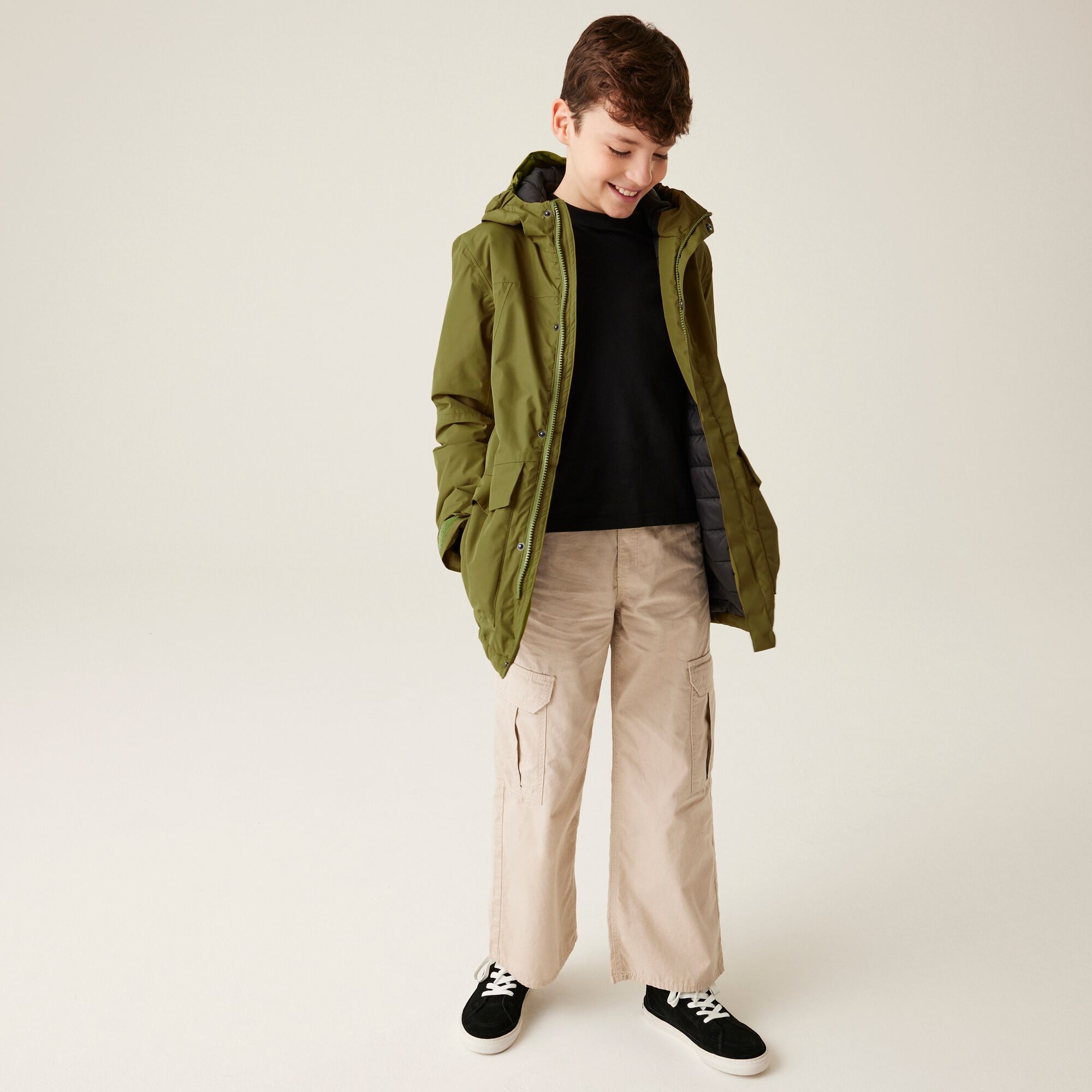 Kids' Farbank Waterproof Jacket | Nephrite Green Black