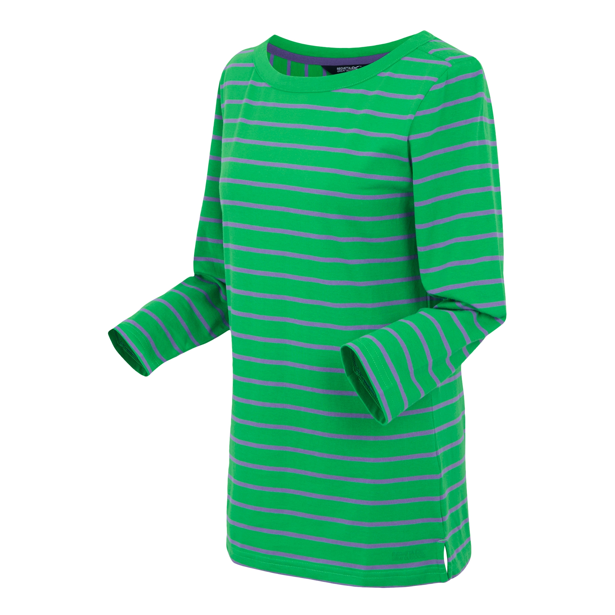 Women's Bayletta II 3/4 Sleeve Top  | Island Green Paisley Purple Stripe