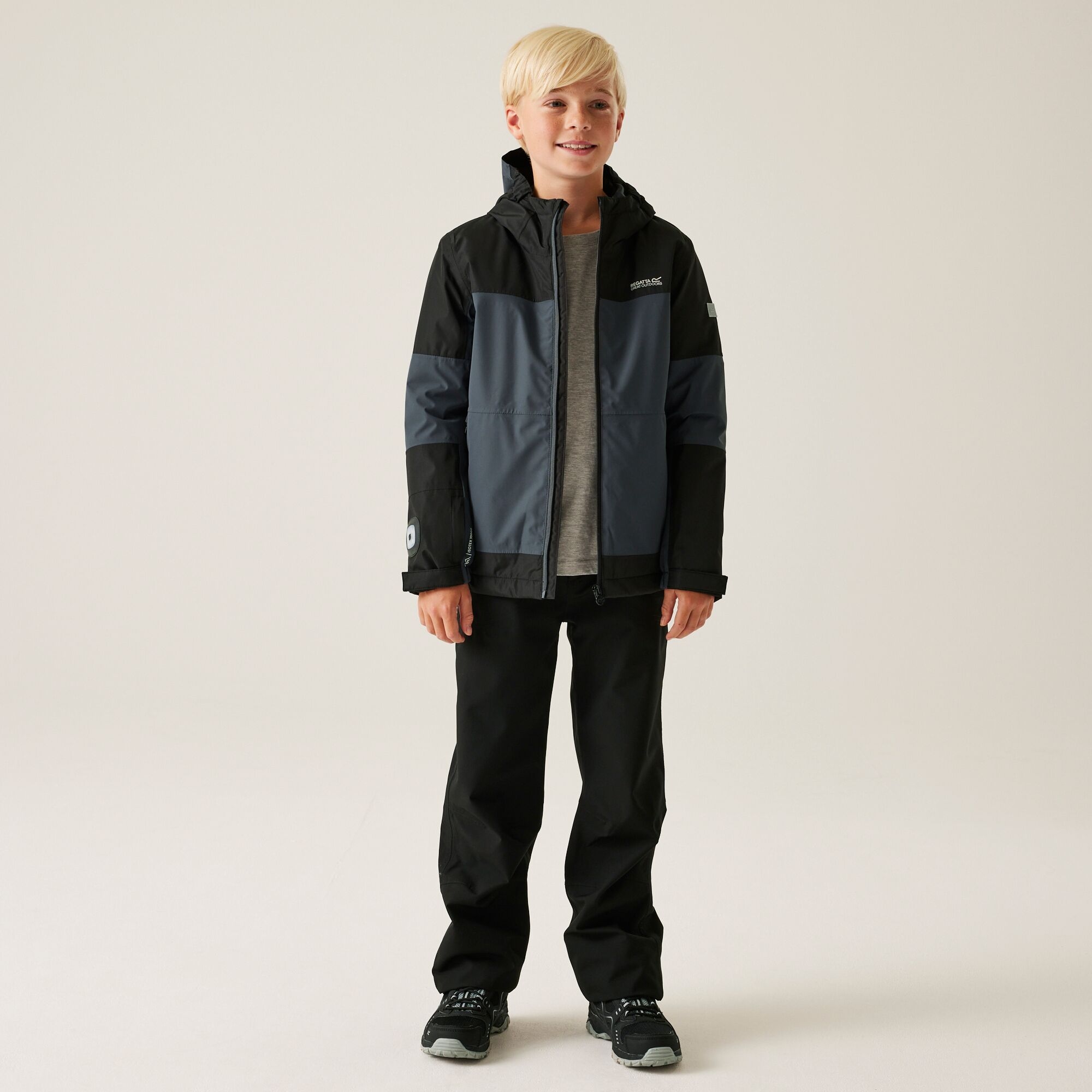 Kids' Beamz IV Waterproof Jacket | Seal Grey Black