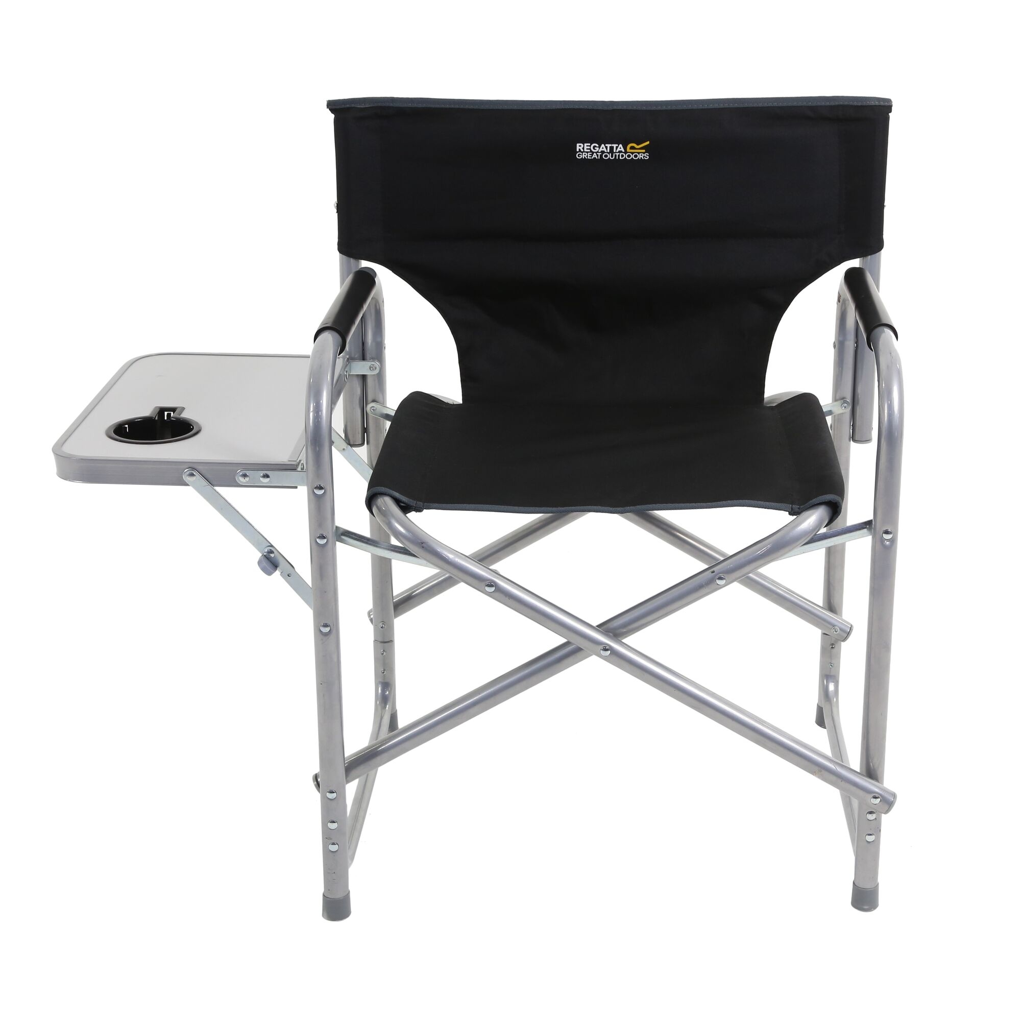 Sedile Director's Chair with Side Table | Black Seal Grey