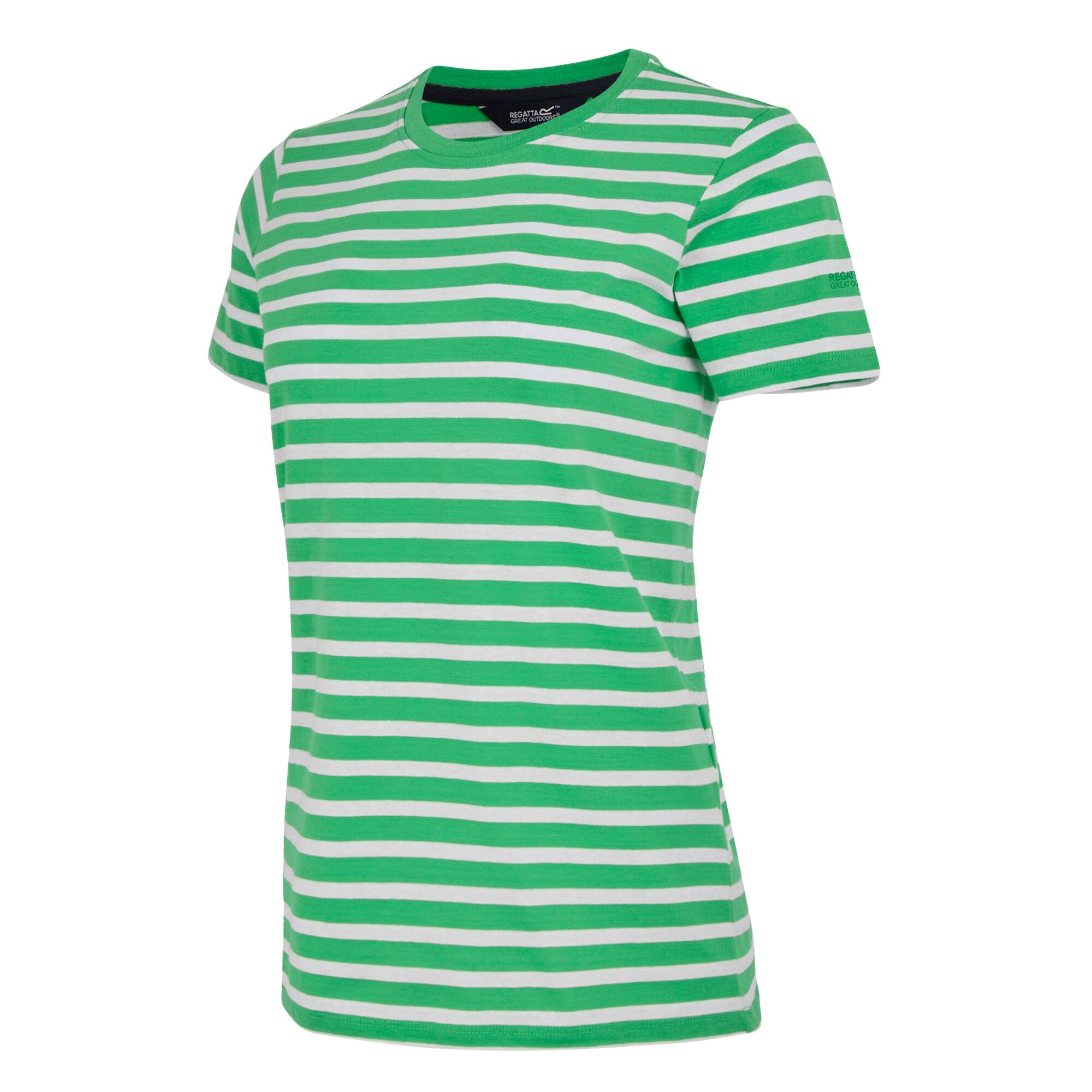 Women's Bayletta Short Sleeve T-Shirt | Island Green White Stripe