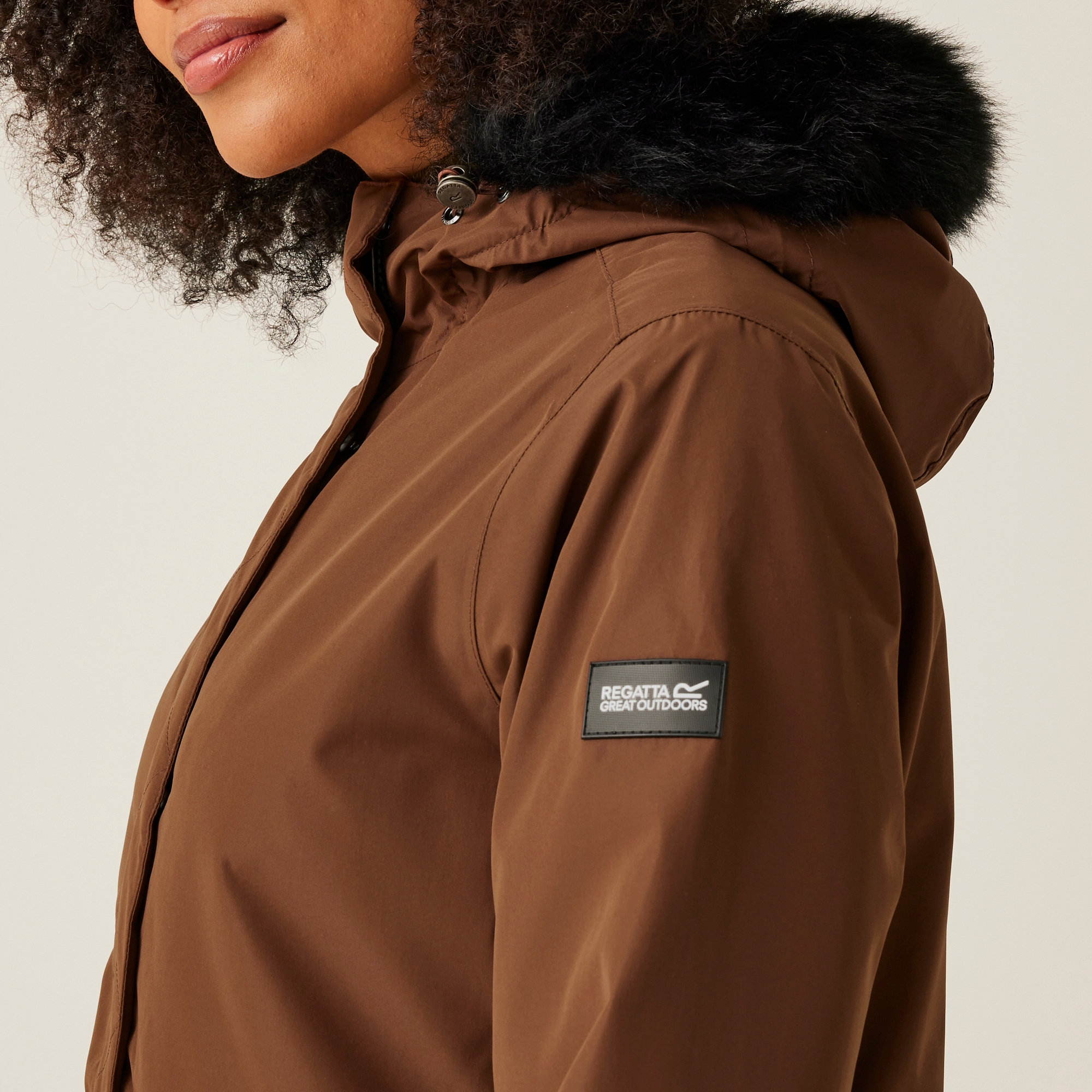 Women's Sabinka II Fur Trim Parka Jacket | Dark Brown