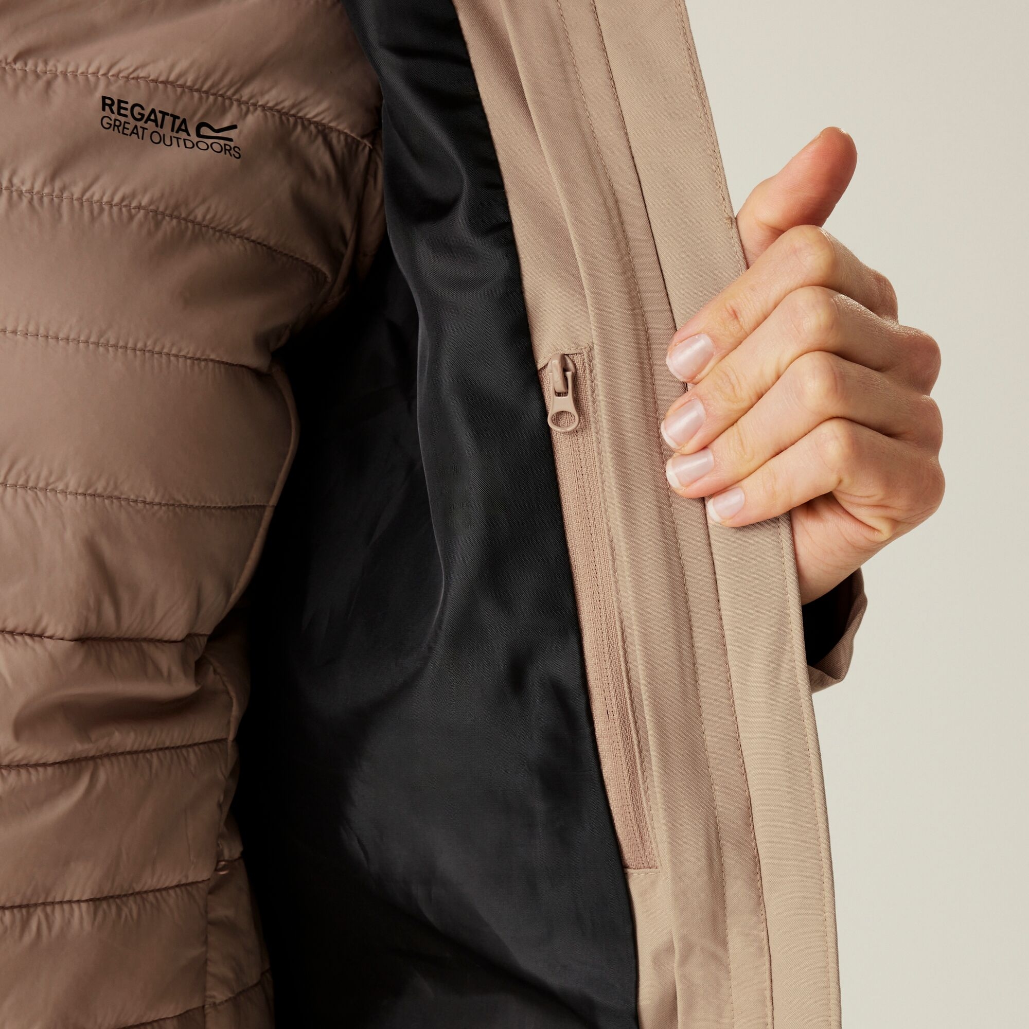 Women's Denbury V 3-in-1 Jacket | Warm Taupe Black