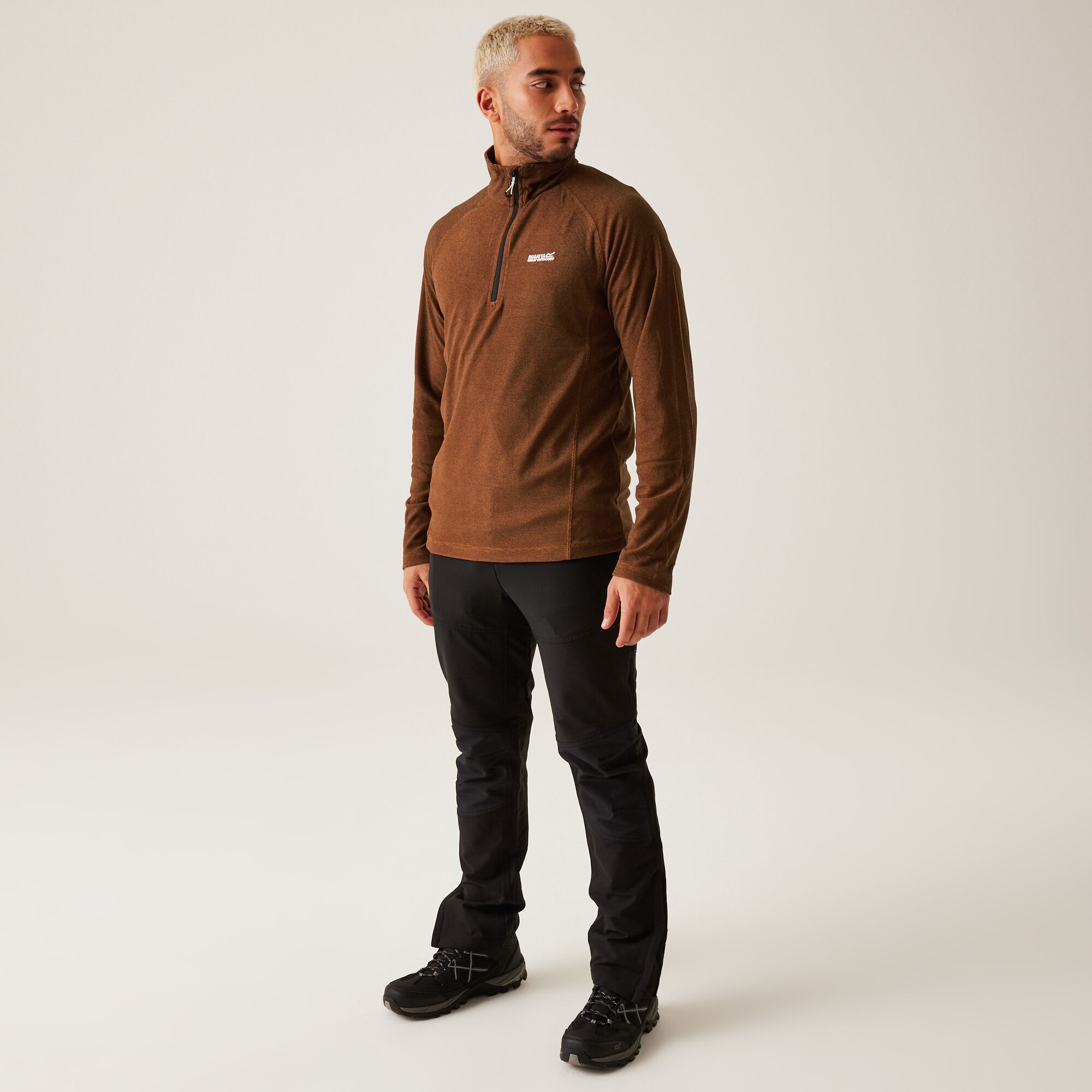 Men's Montes Lightweight Half Zip Fleece | Burnt Copper