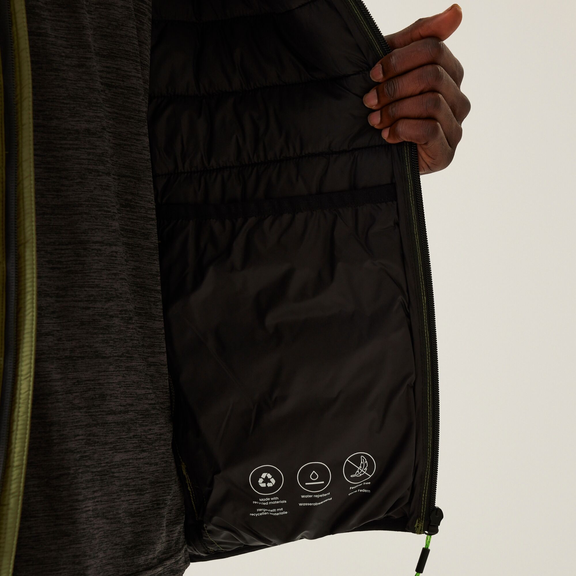 Men's Hooded Marizion Padded Jacket | Nephrite Green Black