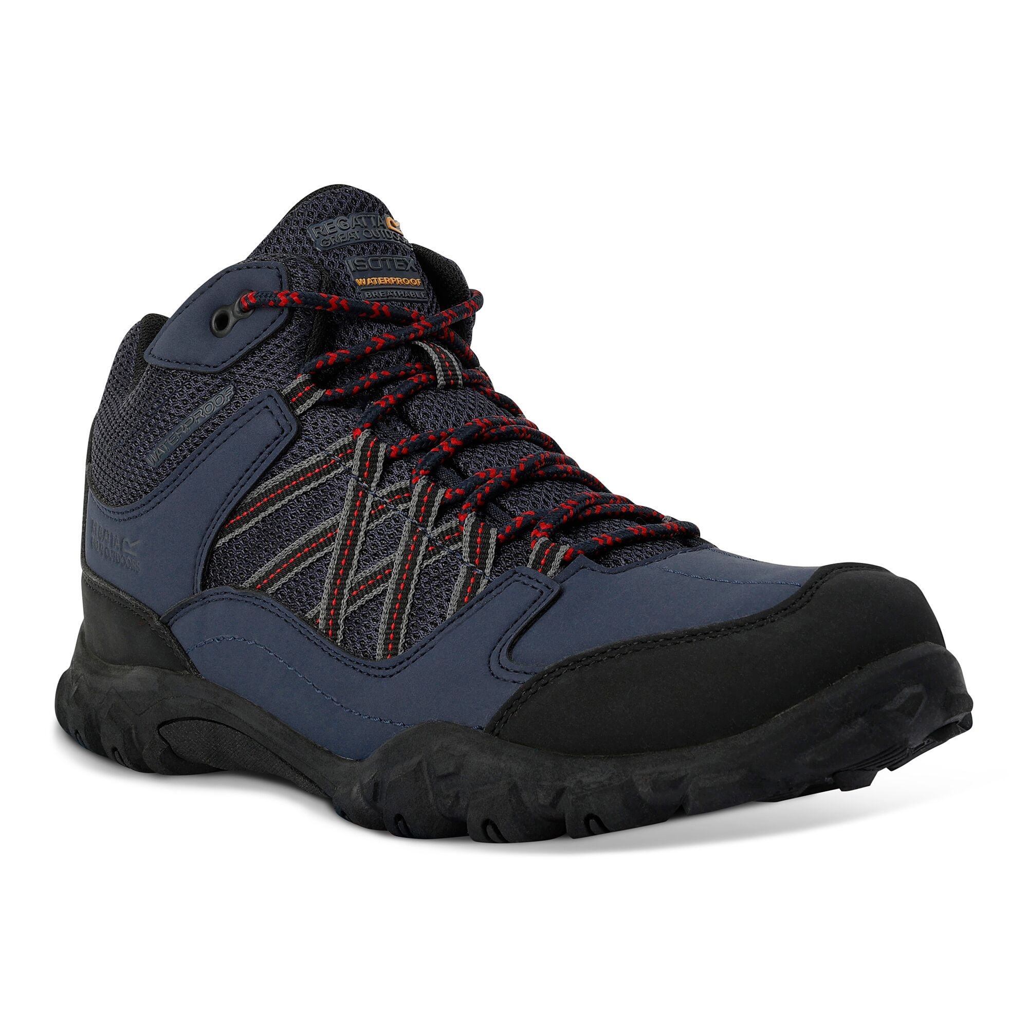 Men's Edgepoint Waterproof Mid Walking Boots | Navy Rio Red