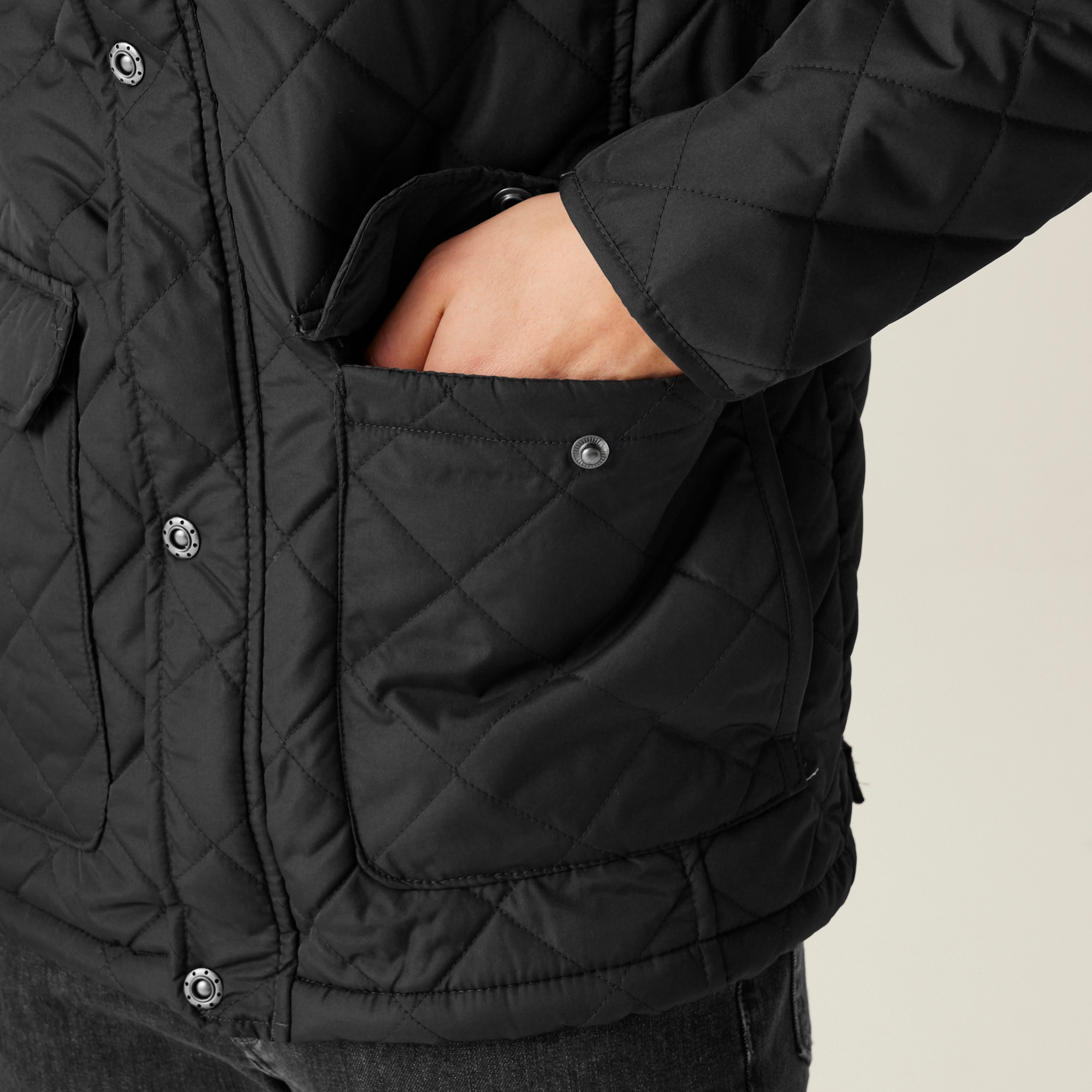 Men's Diamond Insulated Quilted Jacket | Black