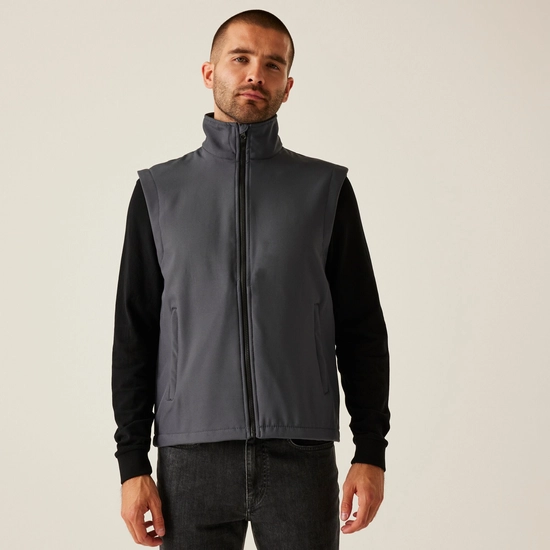 Men's Ablaze Printable Softshell Bodywarmer | Navy French Blue