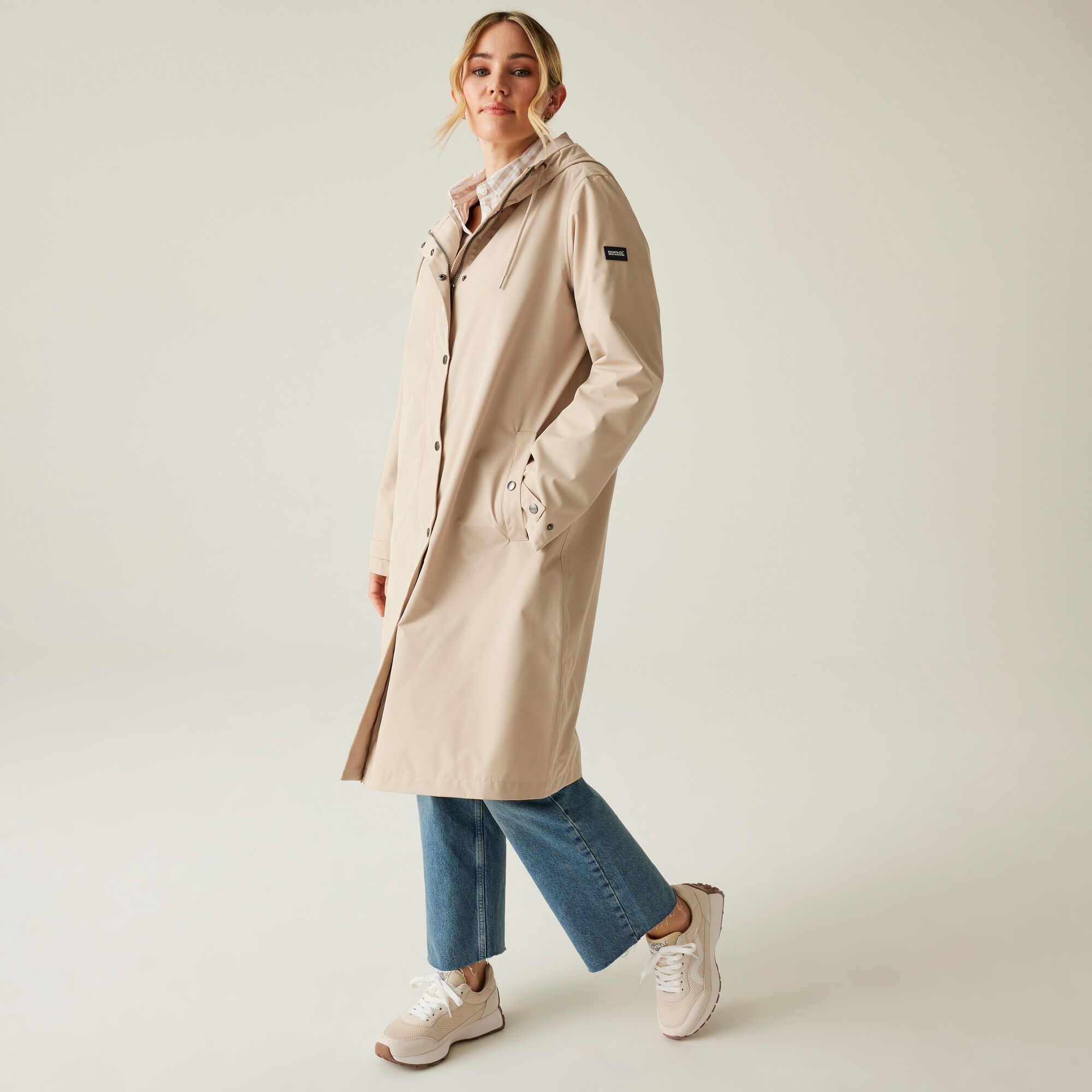 Women's Reinna Long Waterproof Jacket | White Pepper