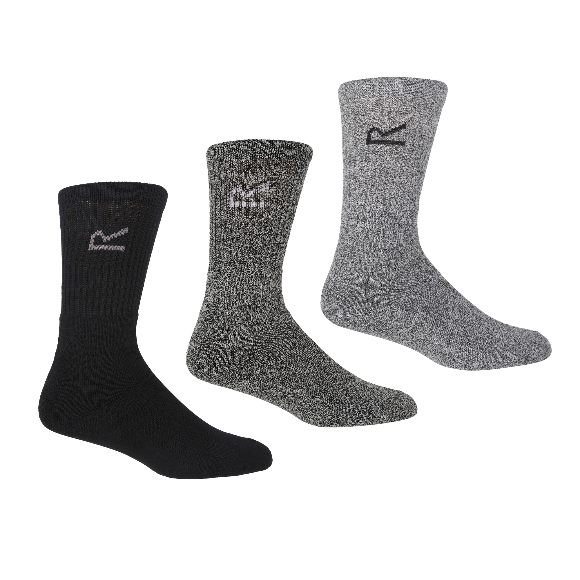 Mens 3 Pack Sock In A Box | Dark Grey Marl