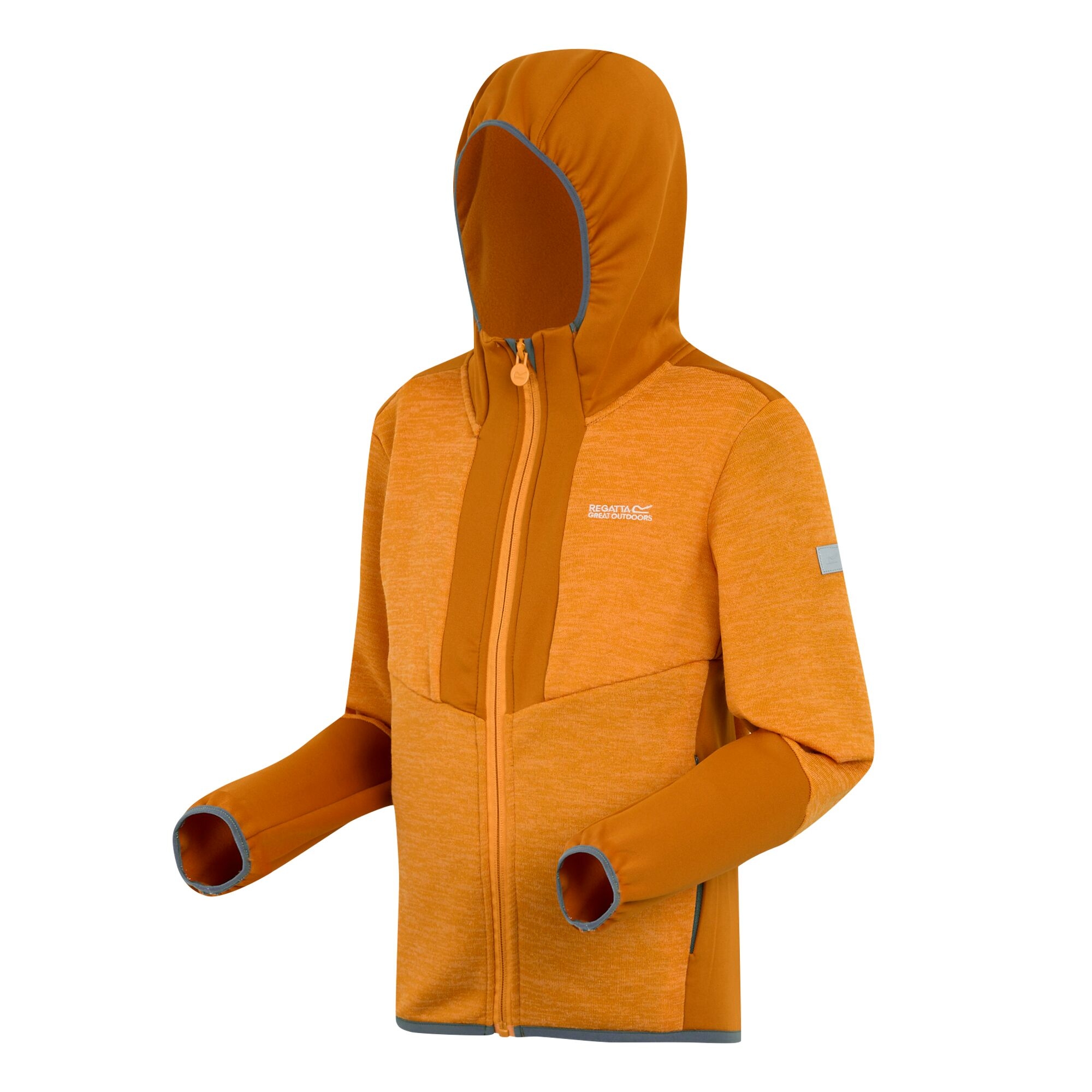 Kids' Dissolver X Full Zip Fleece | Bright Marigold Fox Stormy Weather