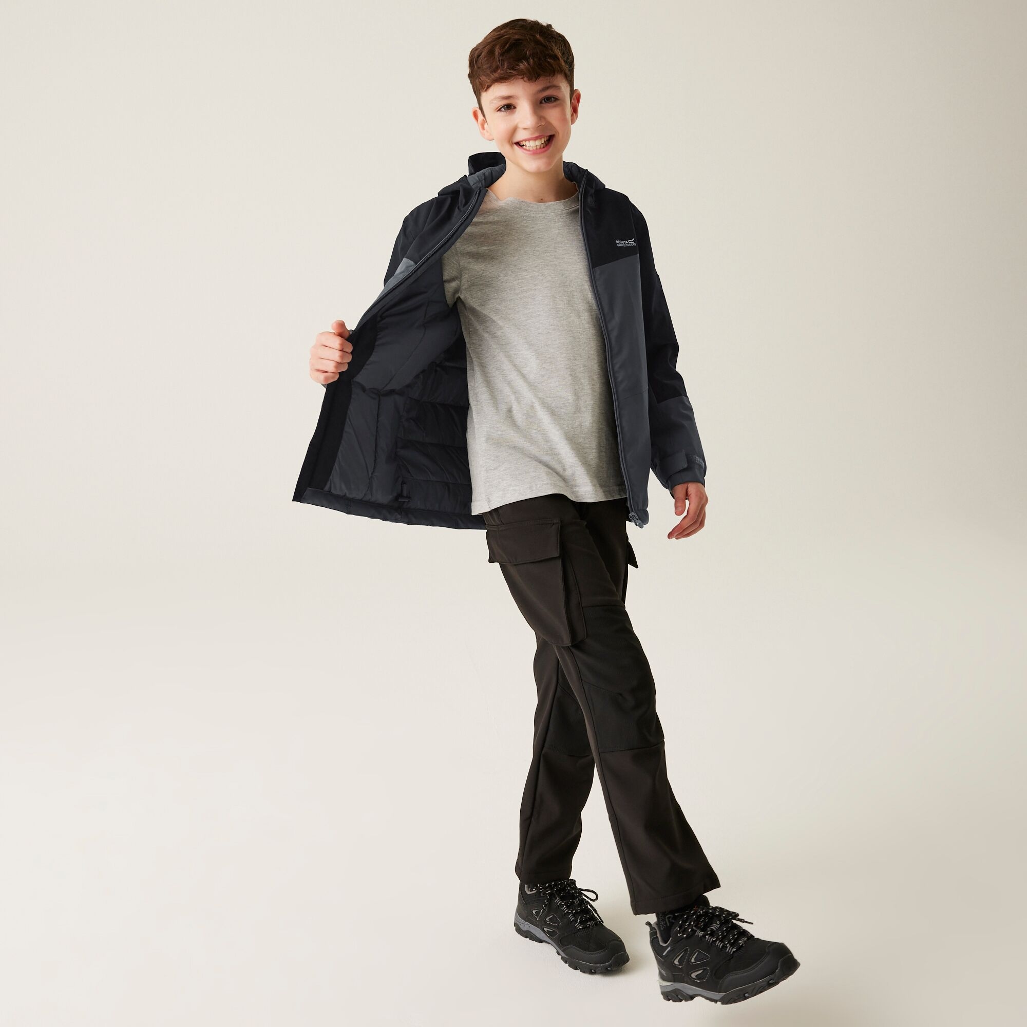 Kids' Highton V Padded Jacket | Seal Grey Black