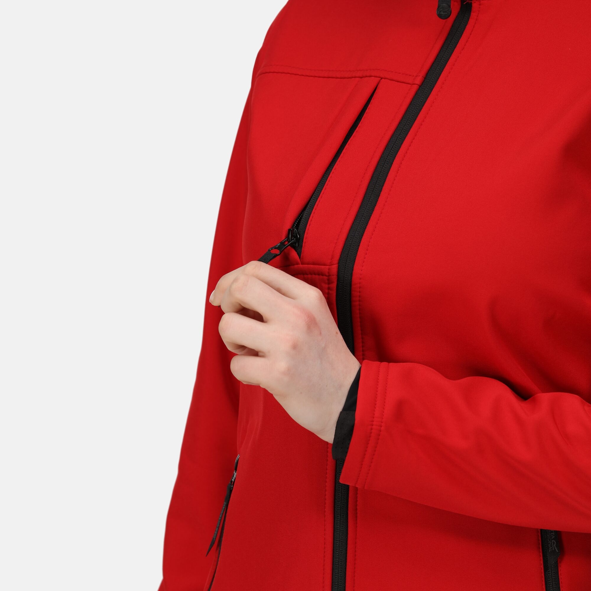 Women's Octagon II Printable 3 Layer Membrane Softshell Jacket | Classic Red Black