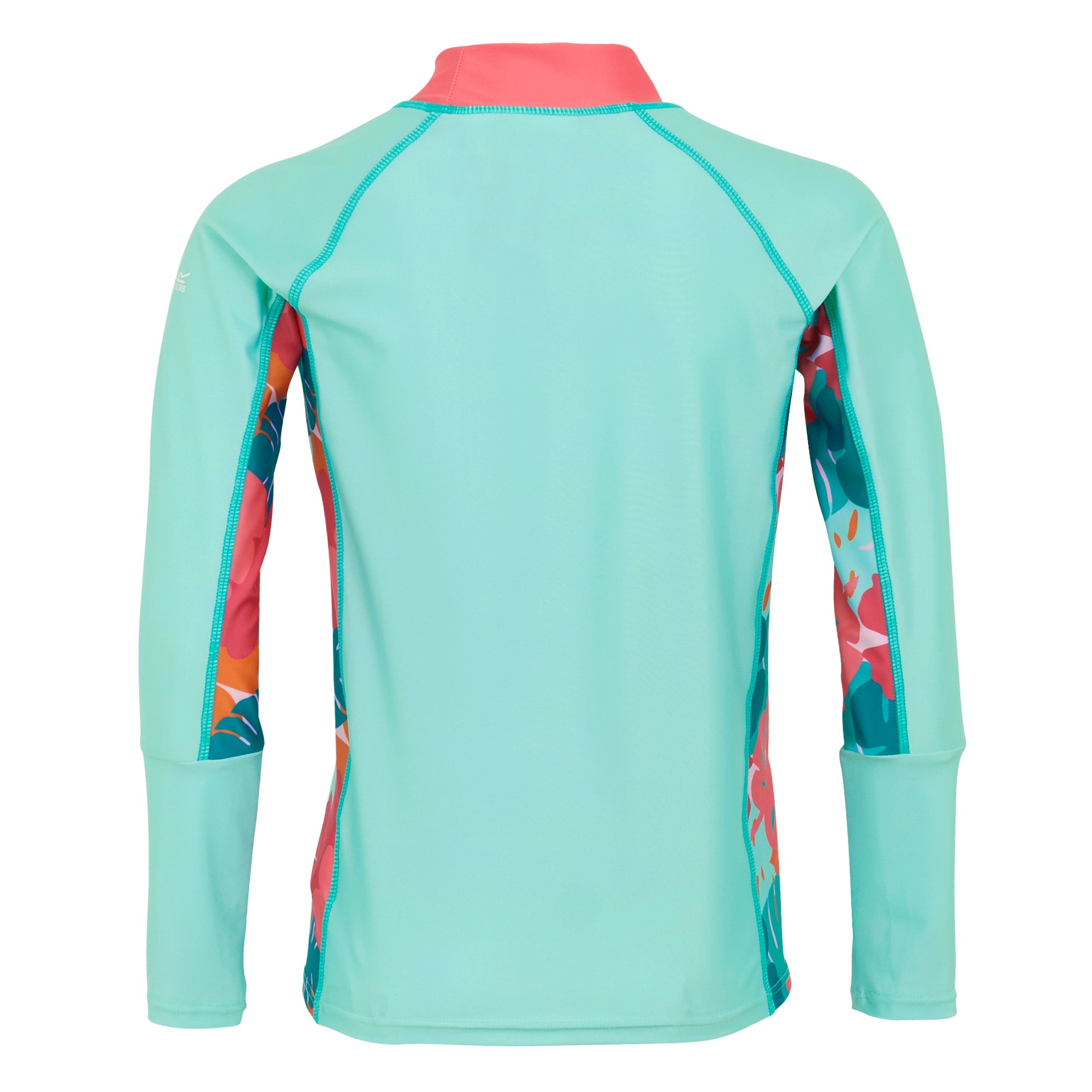Kids' Hoku II Swim Top | Aruba Blue Peach Bloom Tropical Leaf