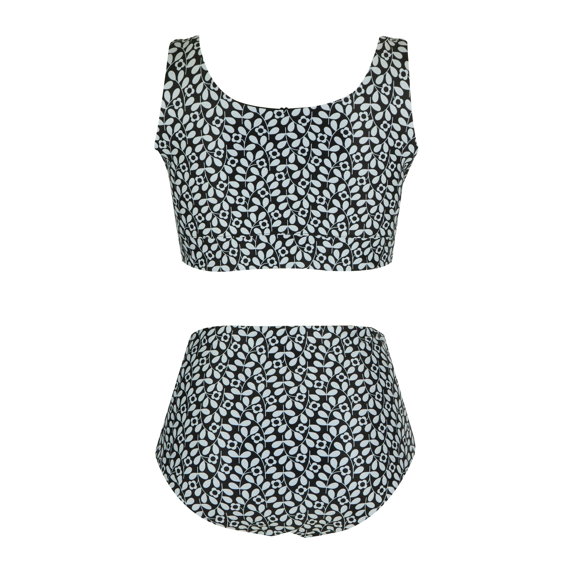 Orla Kiely Reversible Bikini Set | Jasmine Flower Black