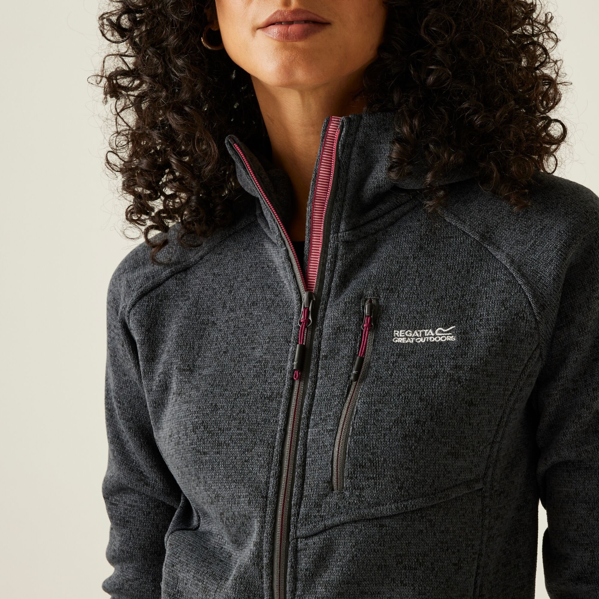 Women's Newhill II Hooded Fleece | Seal Grey Pop
