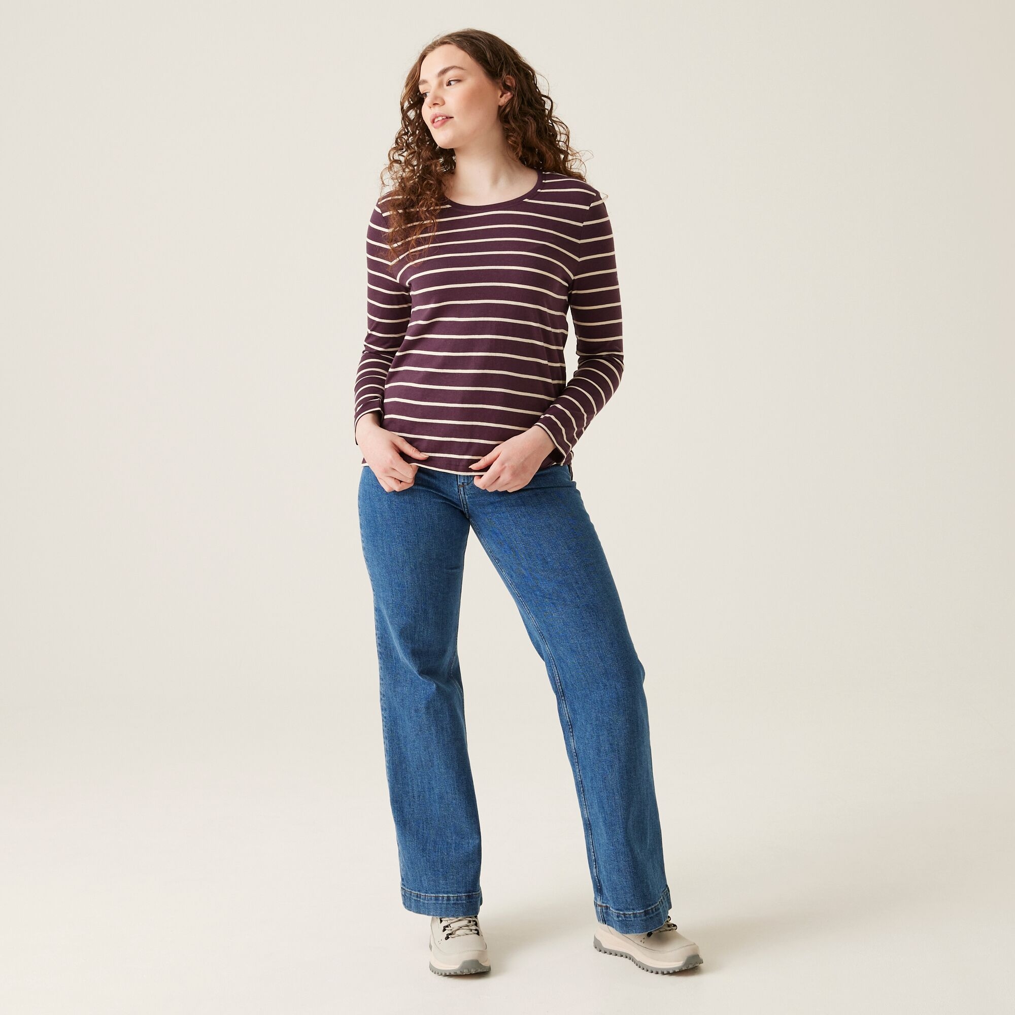 Women's Federica II Long Sleeved T-Shirt | Deep Plum Light Vanilla