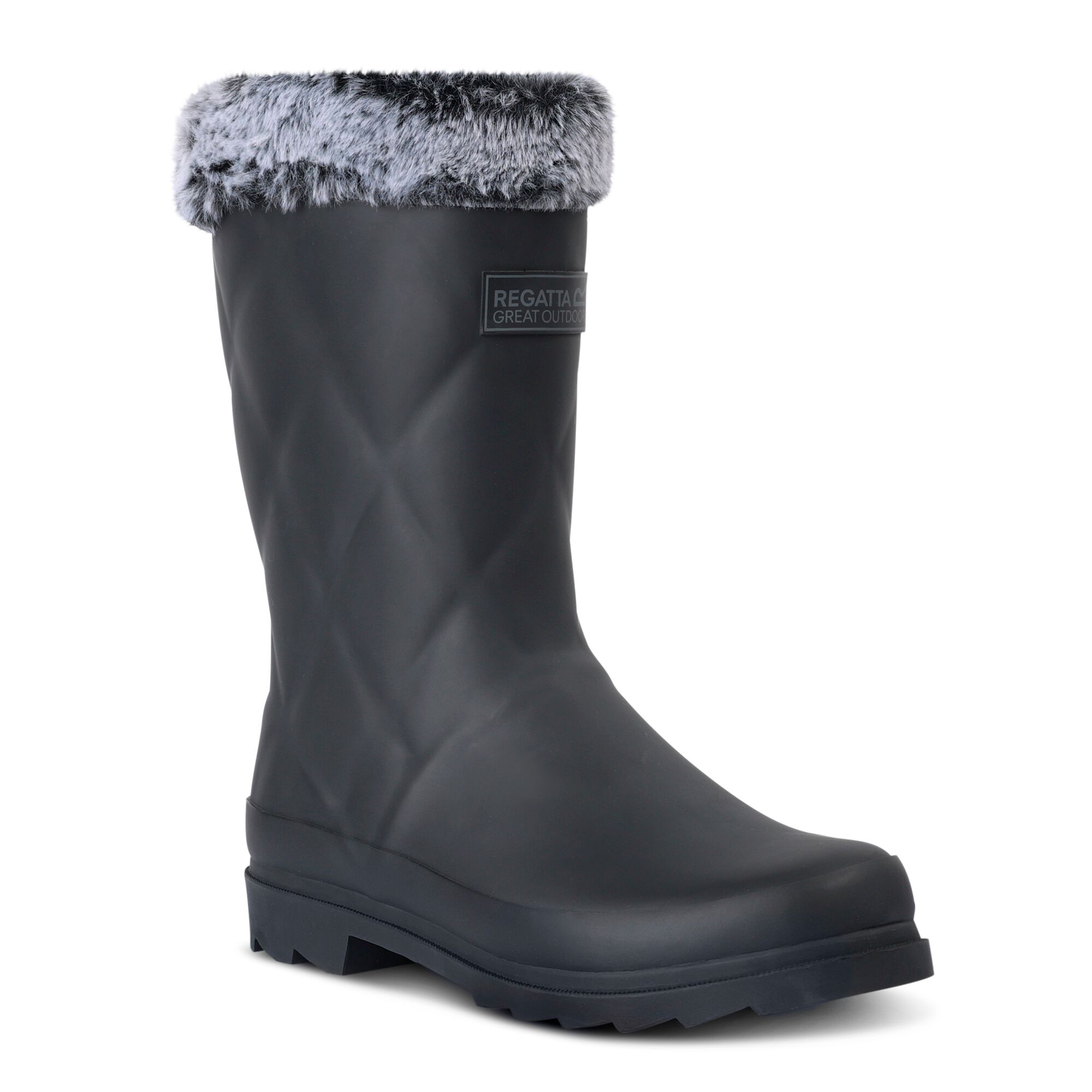 Women's Luxley?Mid Fur Lined Wellies | Black