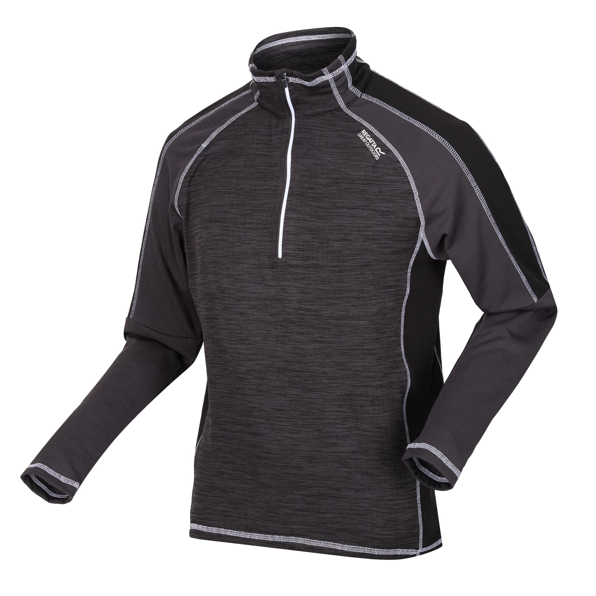 Men's Hepley Half Zip Lightweight Fleece | Ash Black