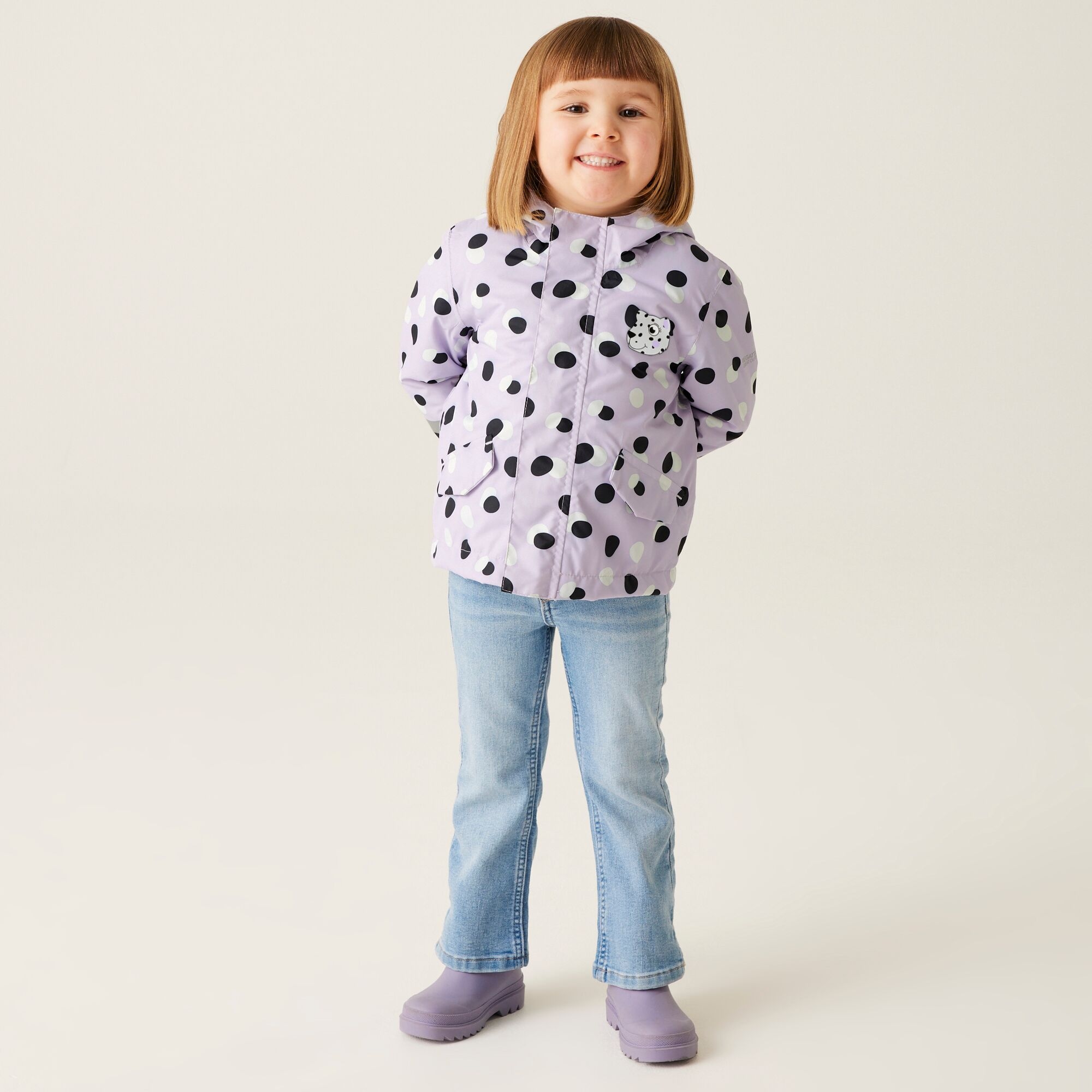 Kids' Animal Rainy Day Jacket | Shyla The Leopard Lilac Frost